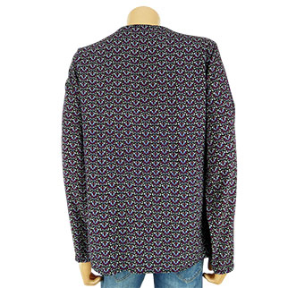 Blouse noire imprimée fleurs rouges, bleues et blanches - Femme - In Extenso - Taille 40 - Photo 1