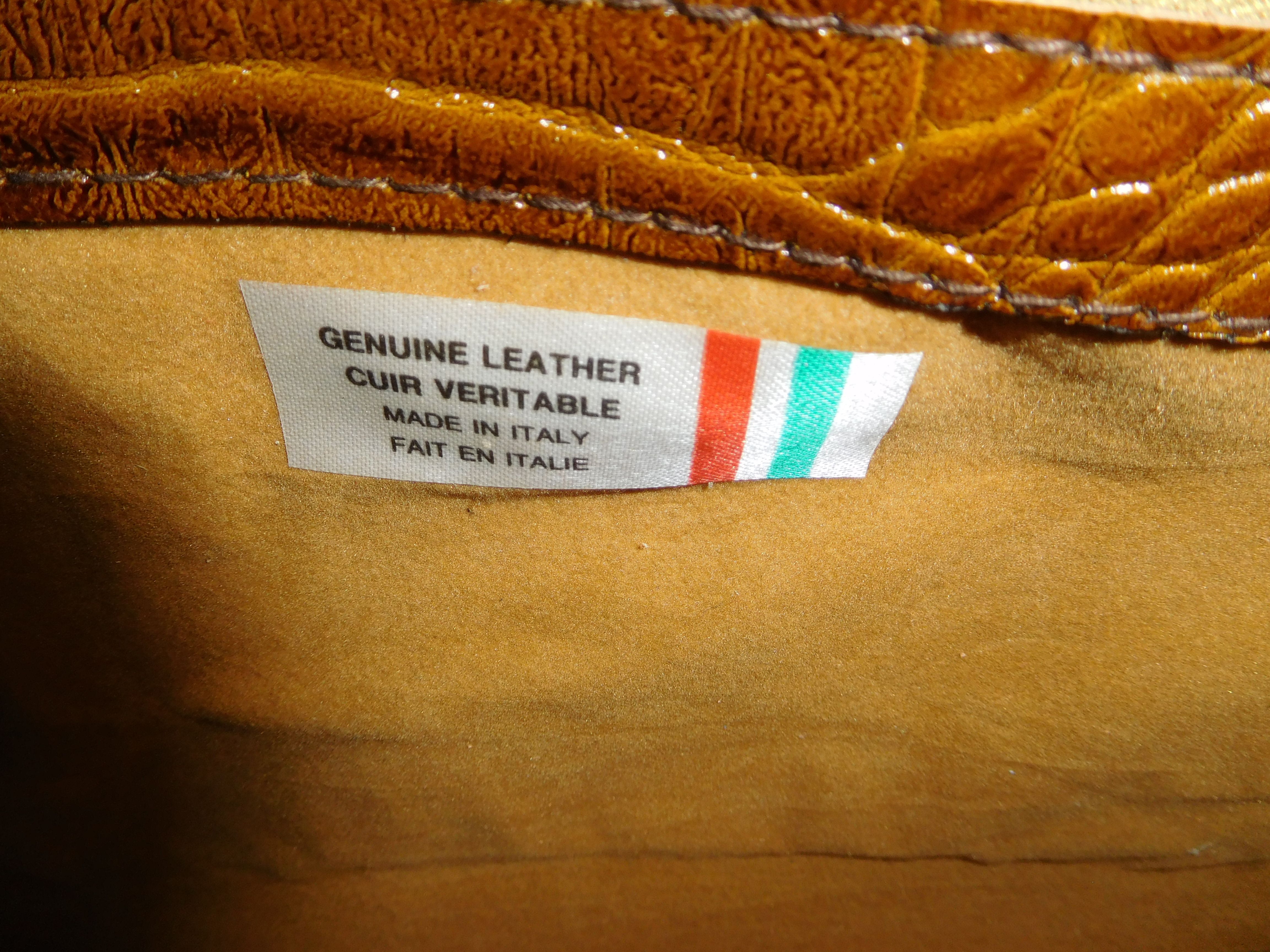 Sac A Main Vintage En Cuir Véritable d'Italie - Style Patchwork Et Croco°° - Photo 4
