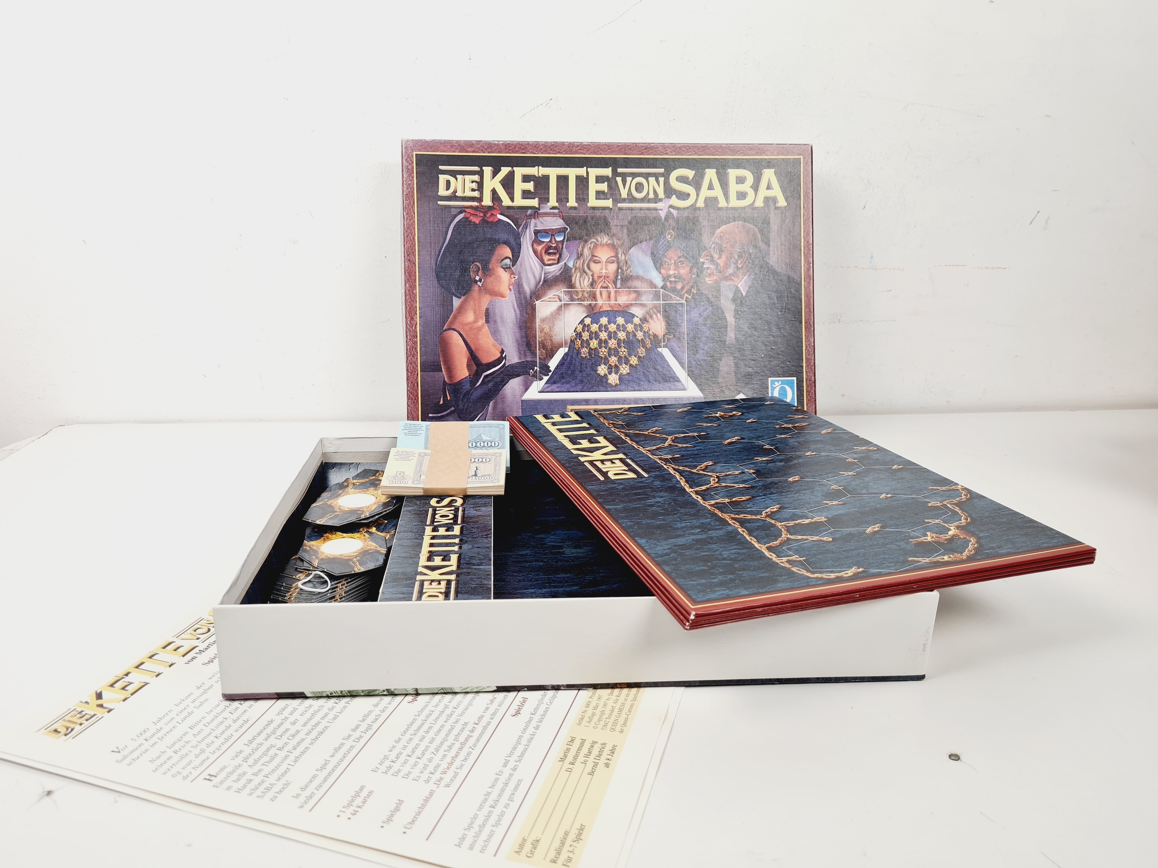 Jeu de société vintage en allemand - Die kette von Saba - Queen games - 1997 - Dès 8 ans Bon état - Vue 2 - 