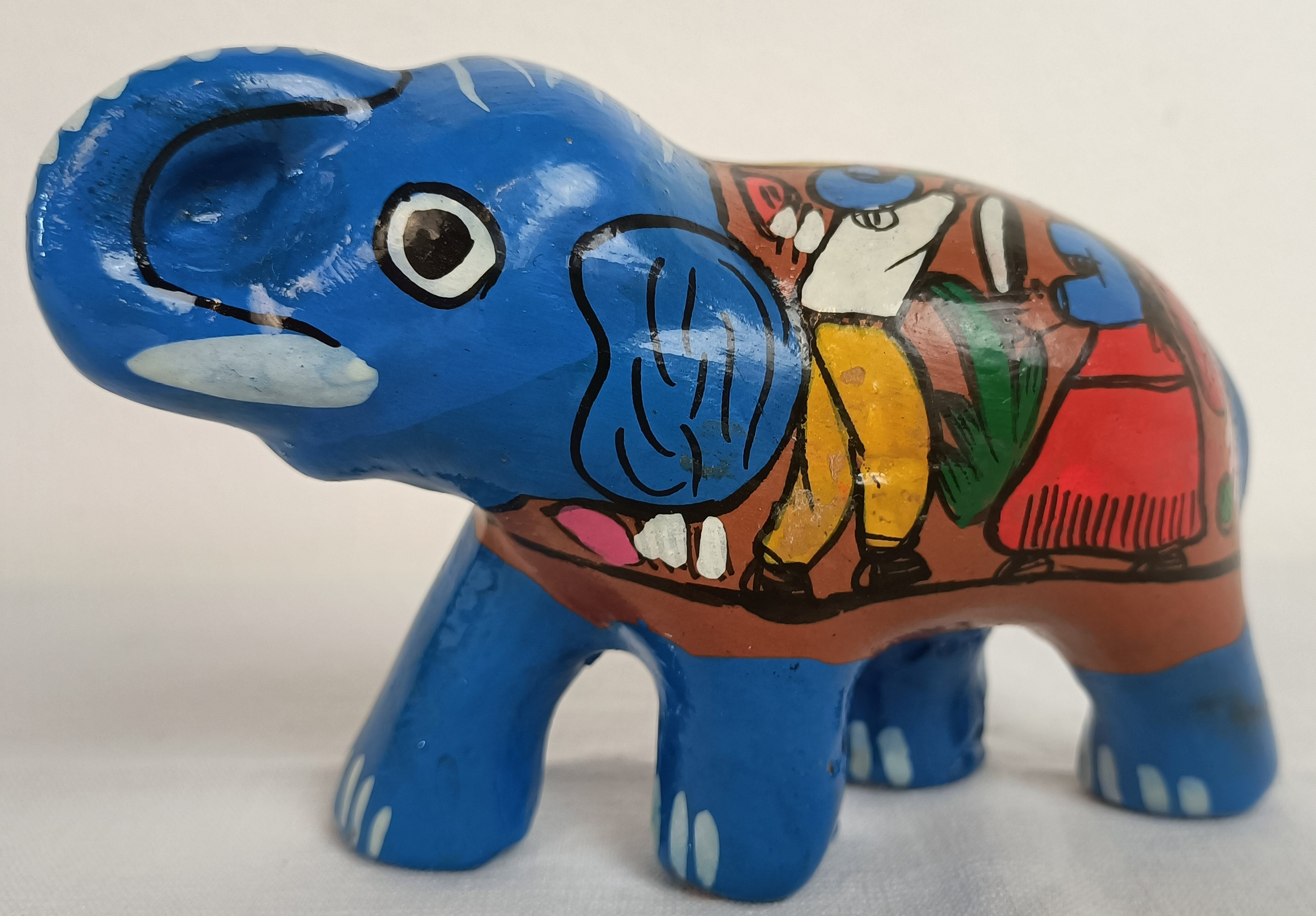 Support Plante Vintage, éléphant En Terre Cuite, Fabrication Vietnam