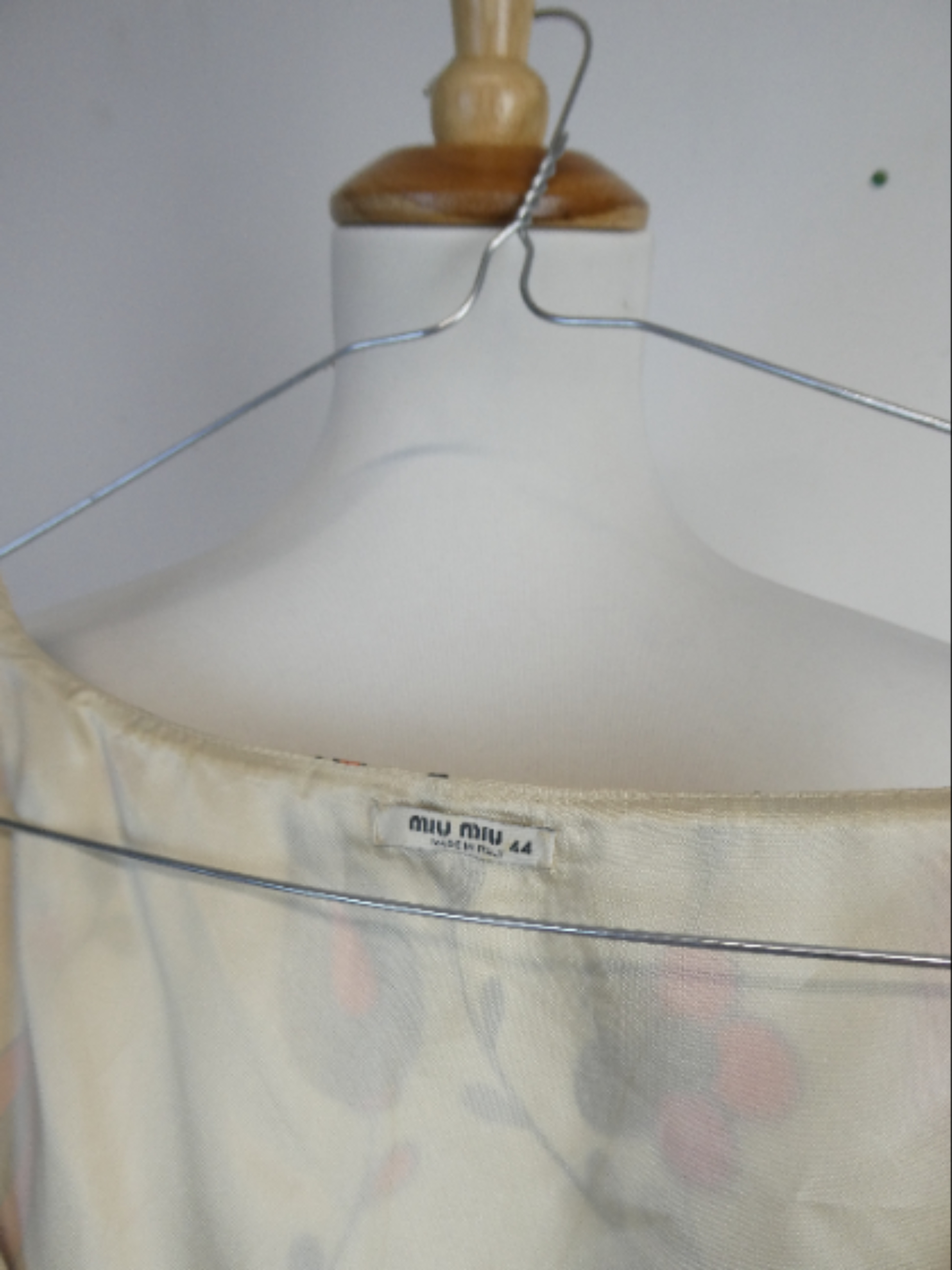 Miu Miu - Robe débardeur imprimé fond écru motif fleurs & plantes - 36/S/M - Photo 5