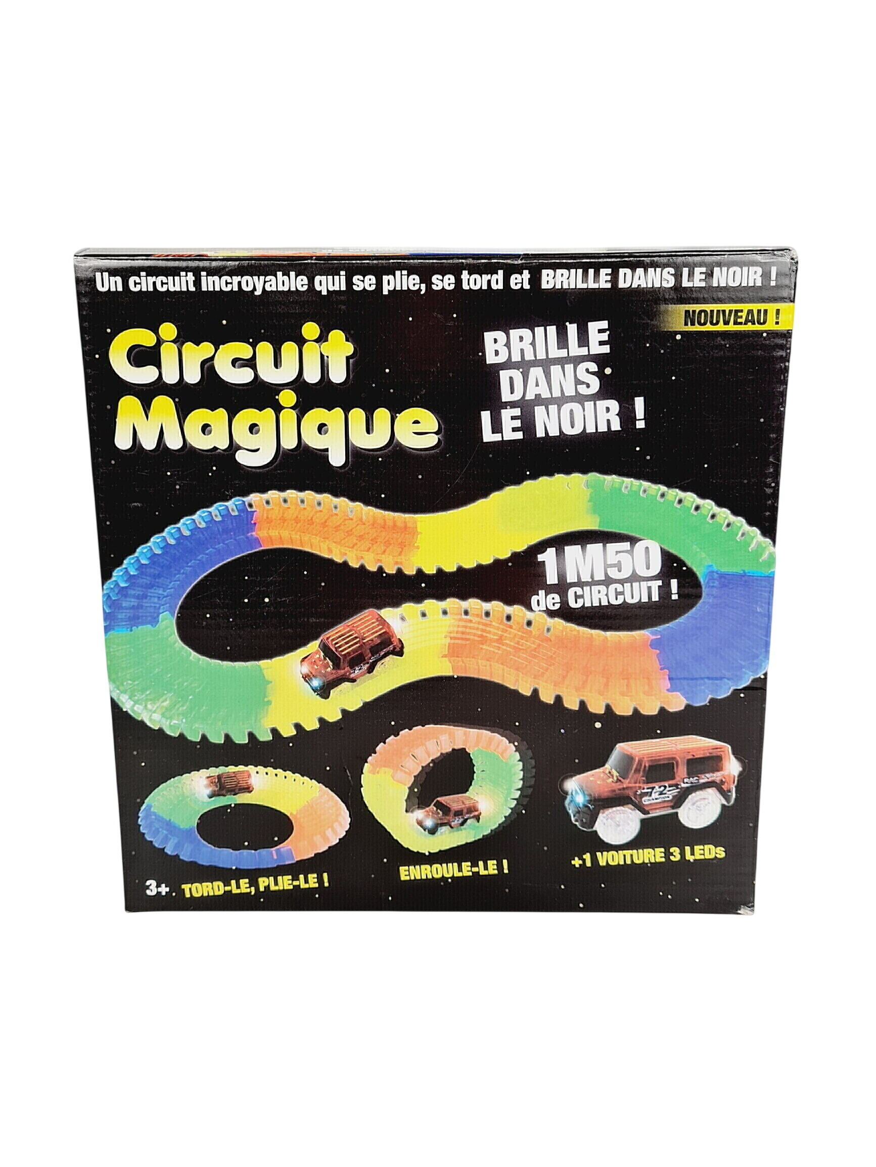 Premier Age - Circuit magique - Bril dans le noir ! 1m50 de circuit + 1 voiture 3 LEDs - 3 ans +  - Photo 0