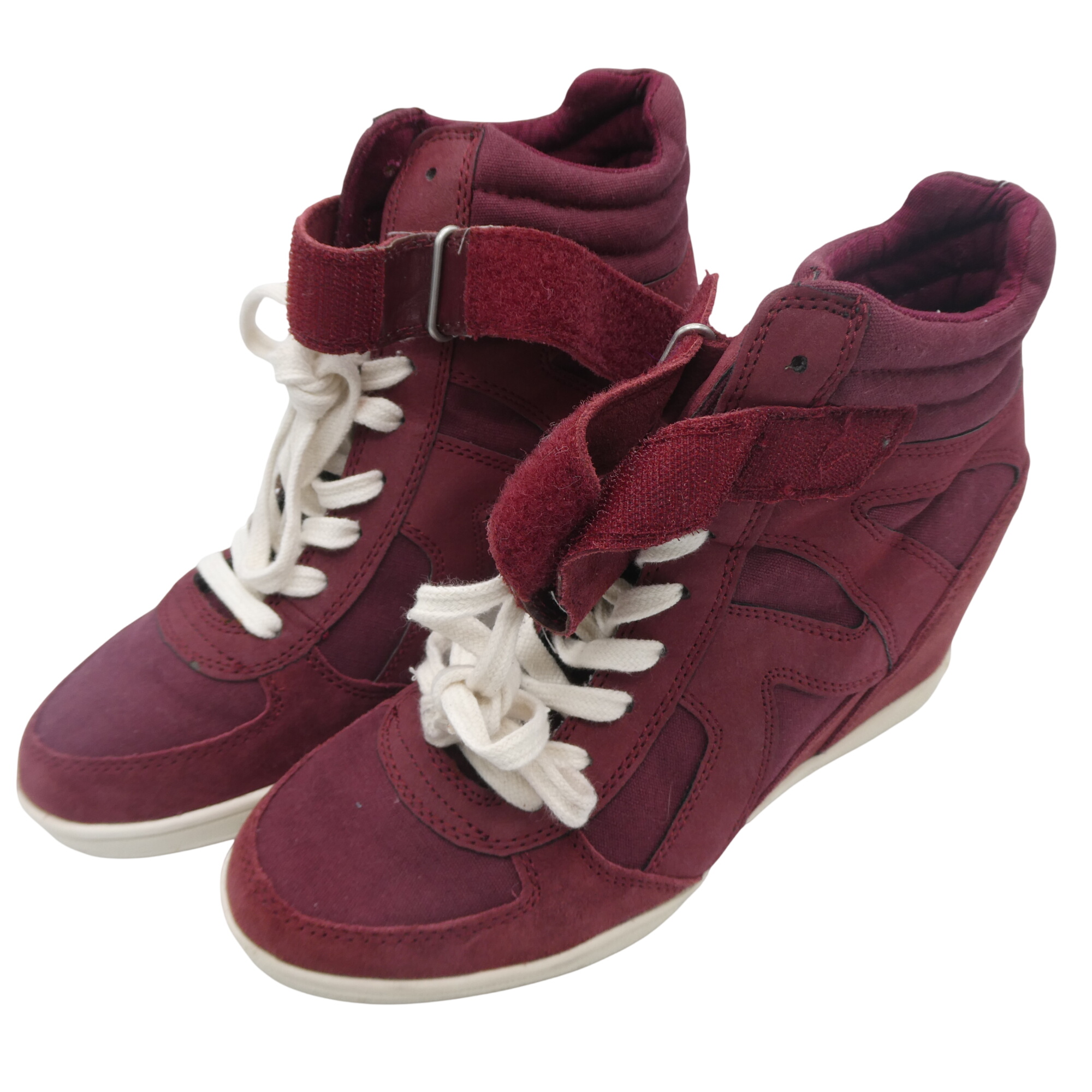 Baskets compenses en toile rouge - pointure 38 - Creeks - Modalova