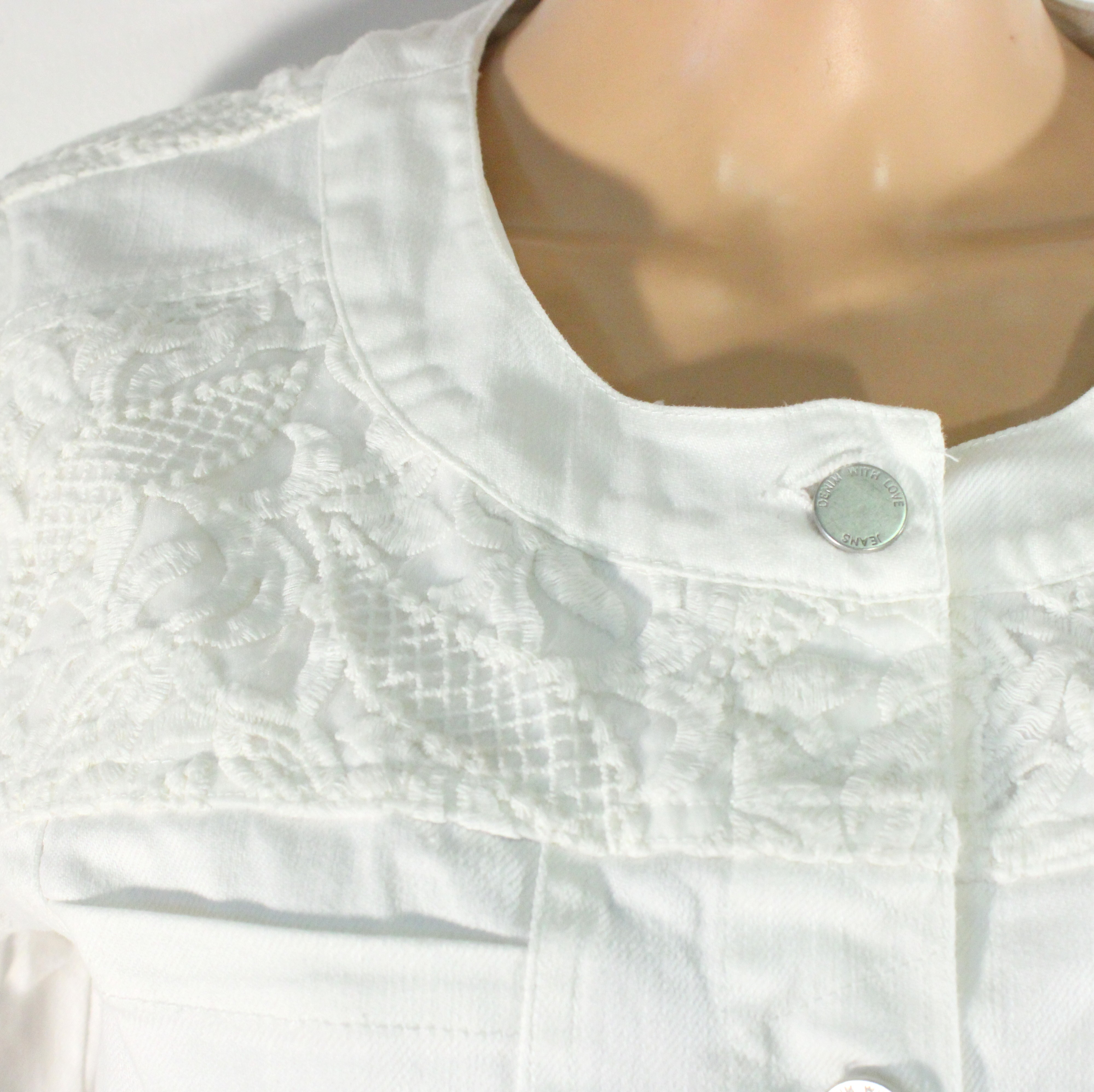 Veste Jean's Femme Blanc JAQUELINE RIU Taille 42 - Photo 5