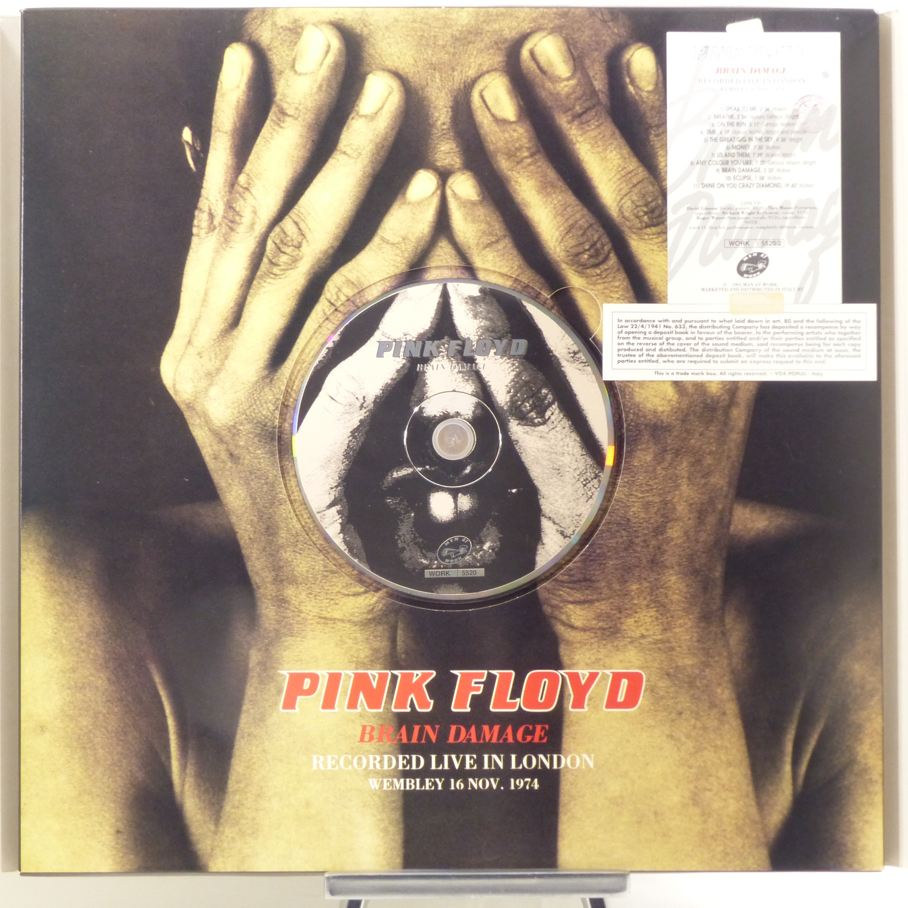 Voir photo 4 de RARE Coffret limité CD Pink Floyd / Brain Damage - Men At Work 1991 RARE Coffret limité CD Pink Floyd / Brain Damage - Men At Work 1991 Bon état - Vue 4 -