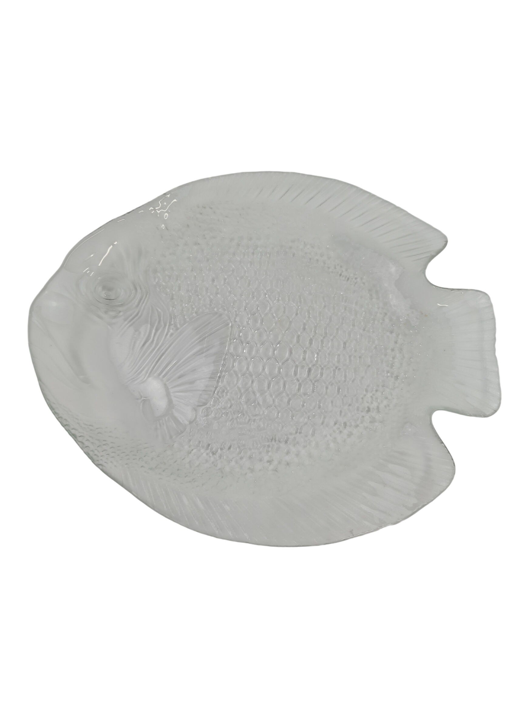 Plat de service et 7 assiettes forme poisson ARCOROC Très bon état -  reconditionné disponible sur Label Emmaüs