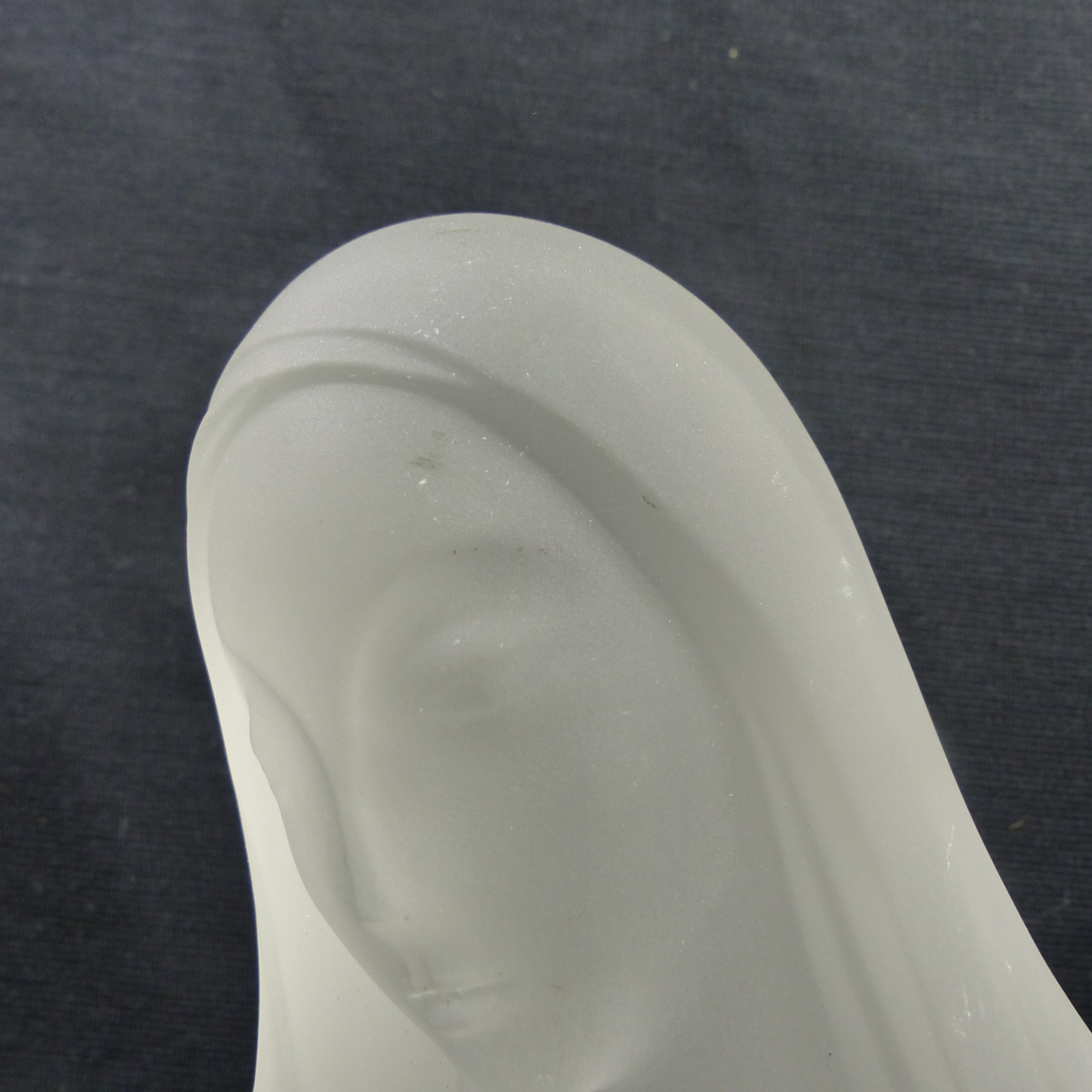 RARE Buste en verre givré de la Vierge / Epoque Art Déco - Attribué à Franz Hagenauer - Photo 5