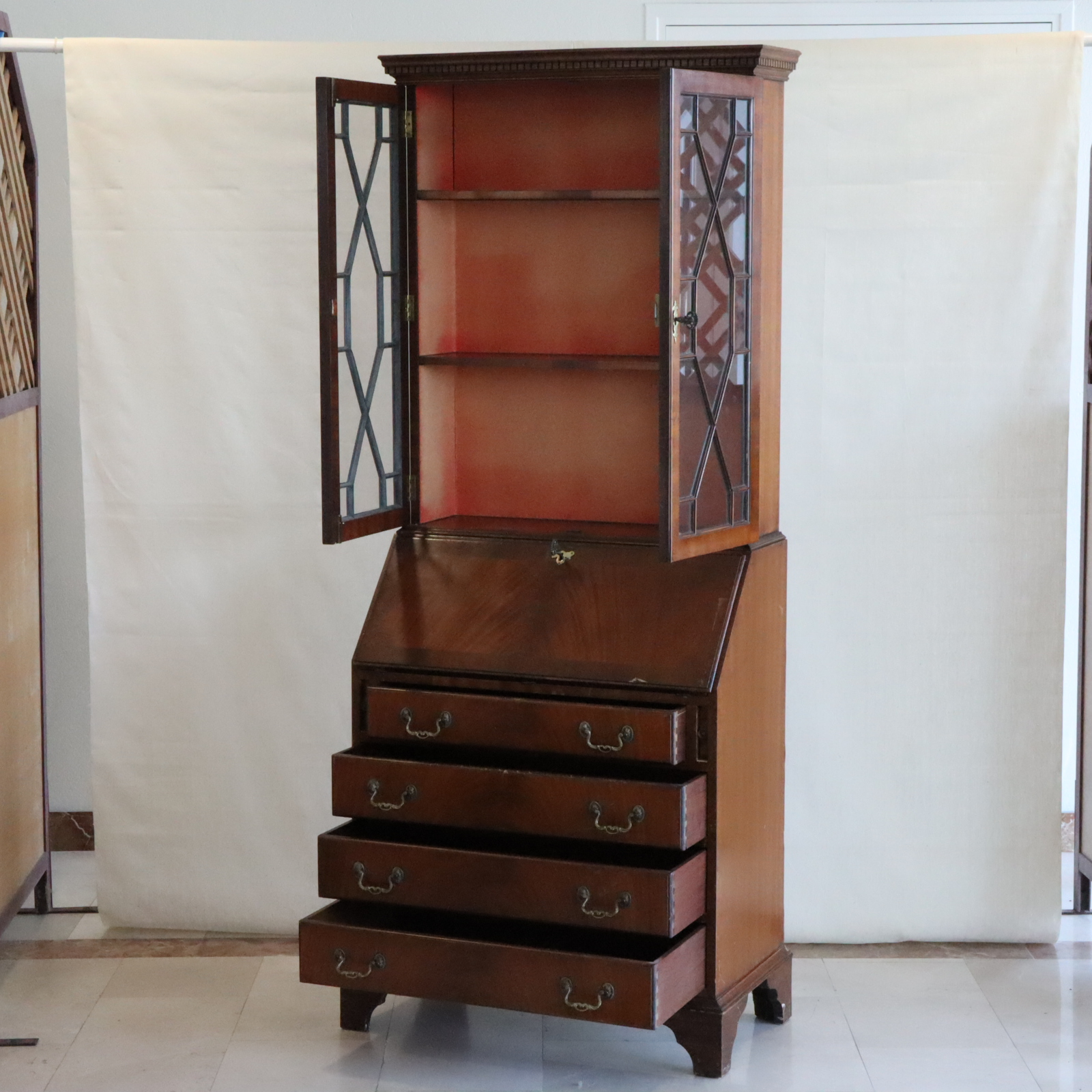 Secrétaire Scriban Anglais - État correct - Photo 3