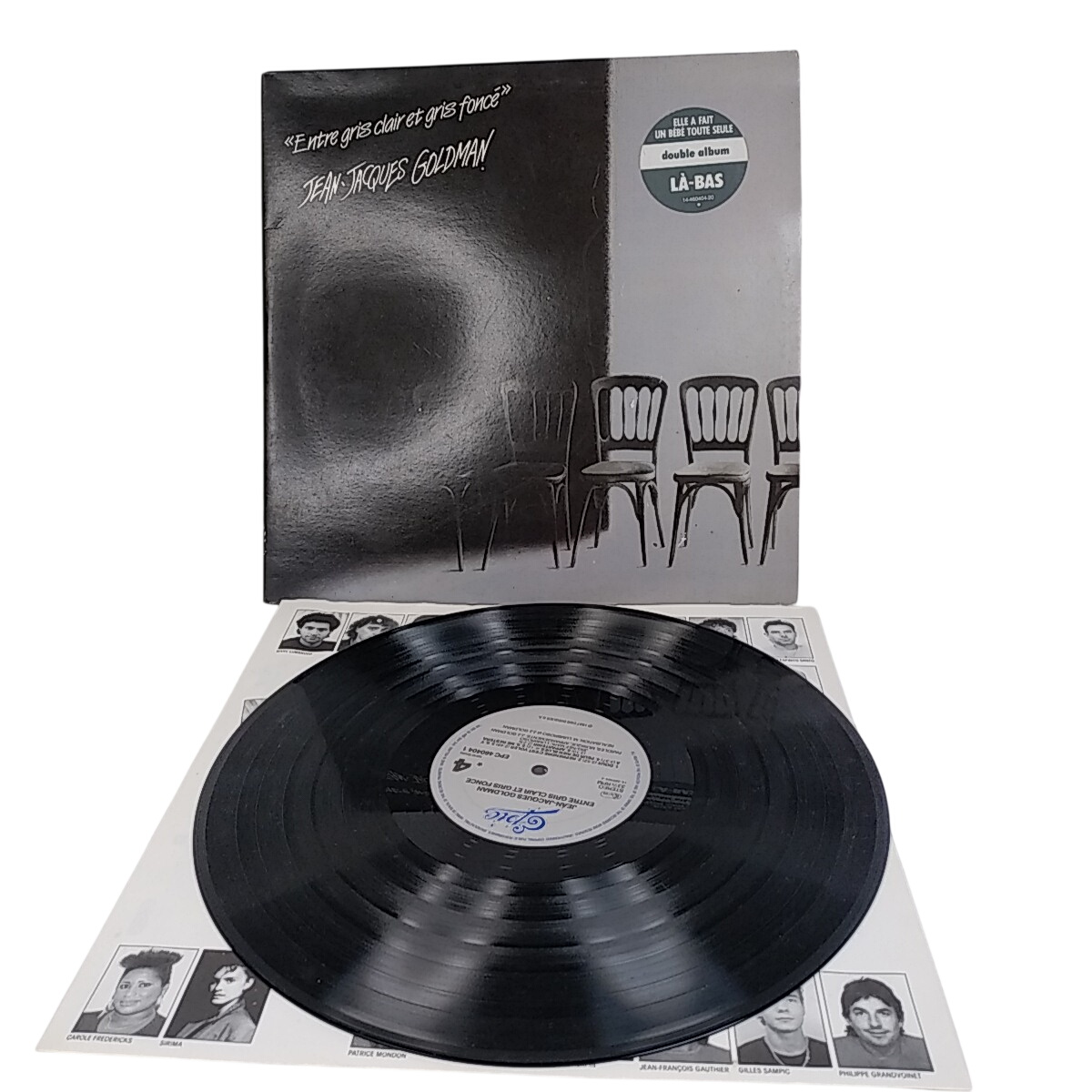 Album vinyle Jean Jacques Goldman " Entre gris clair et gris foncé" Bon état -  reconditionné disponible sur Label Emmaüs