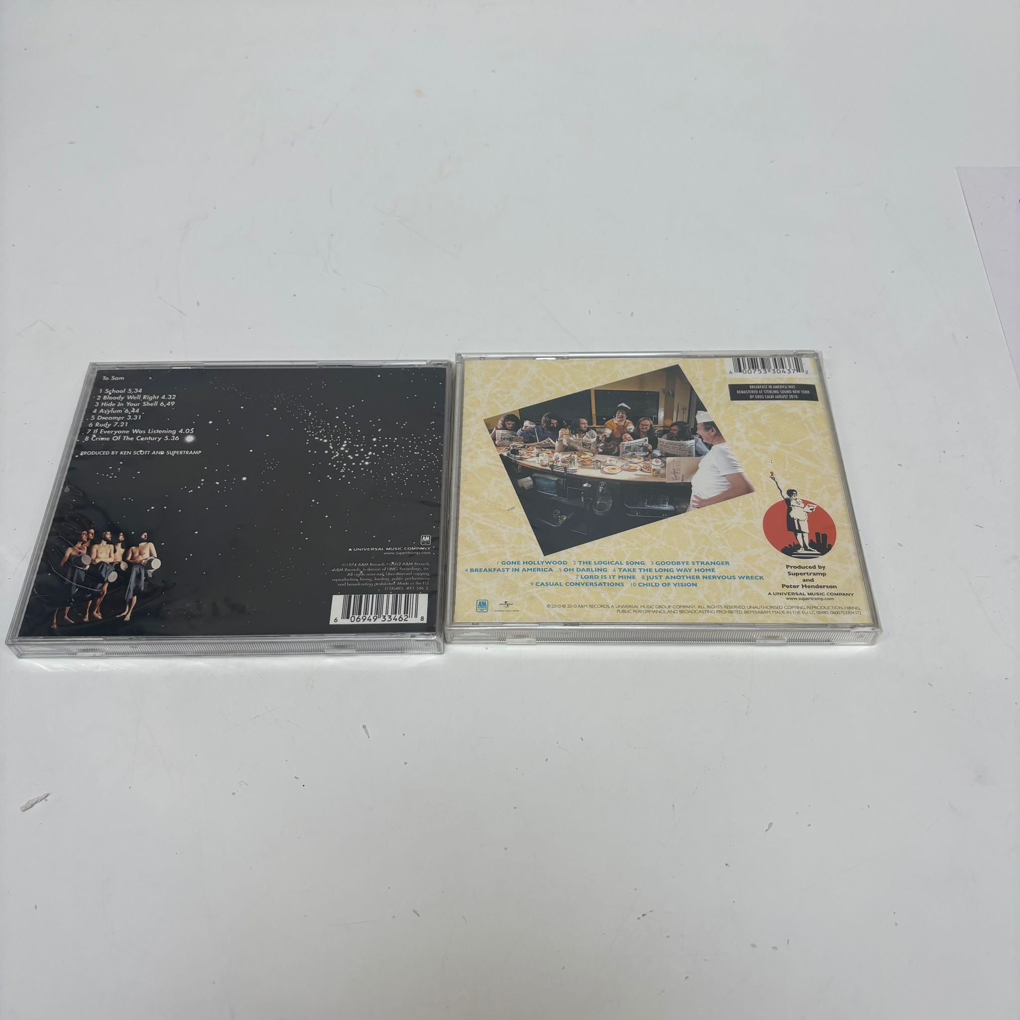 Voir photo 2 de Lot de 2 CD Supertramp Lot de 2 CD Supertramp - Vue 2 -
