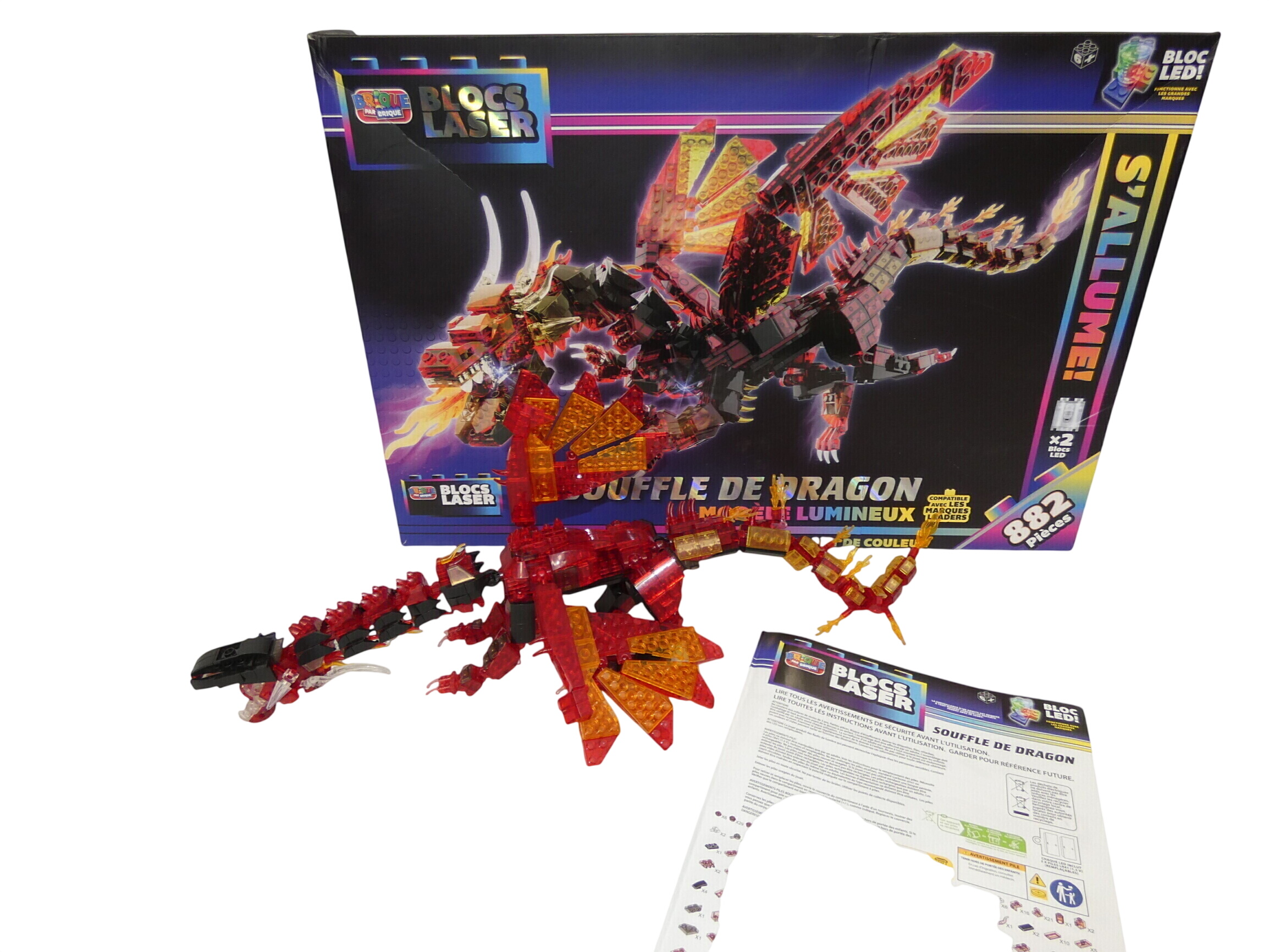 Jeu de construction "Souffle de Dragon" Blocs Laser Très bon état -  reconditionné disponible sur Label Emmaüs