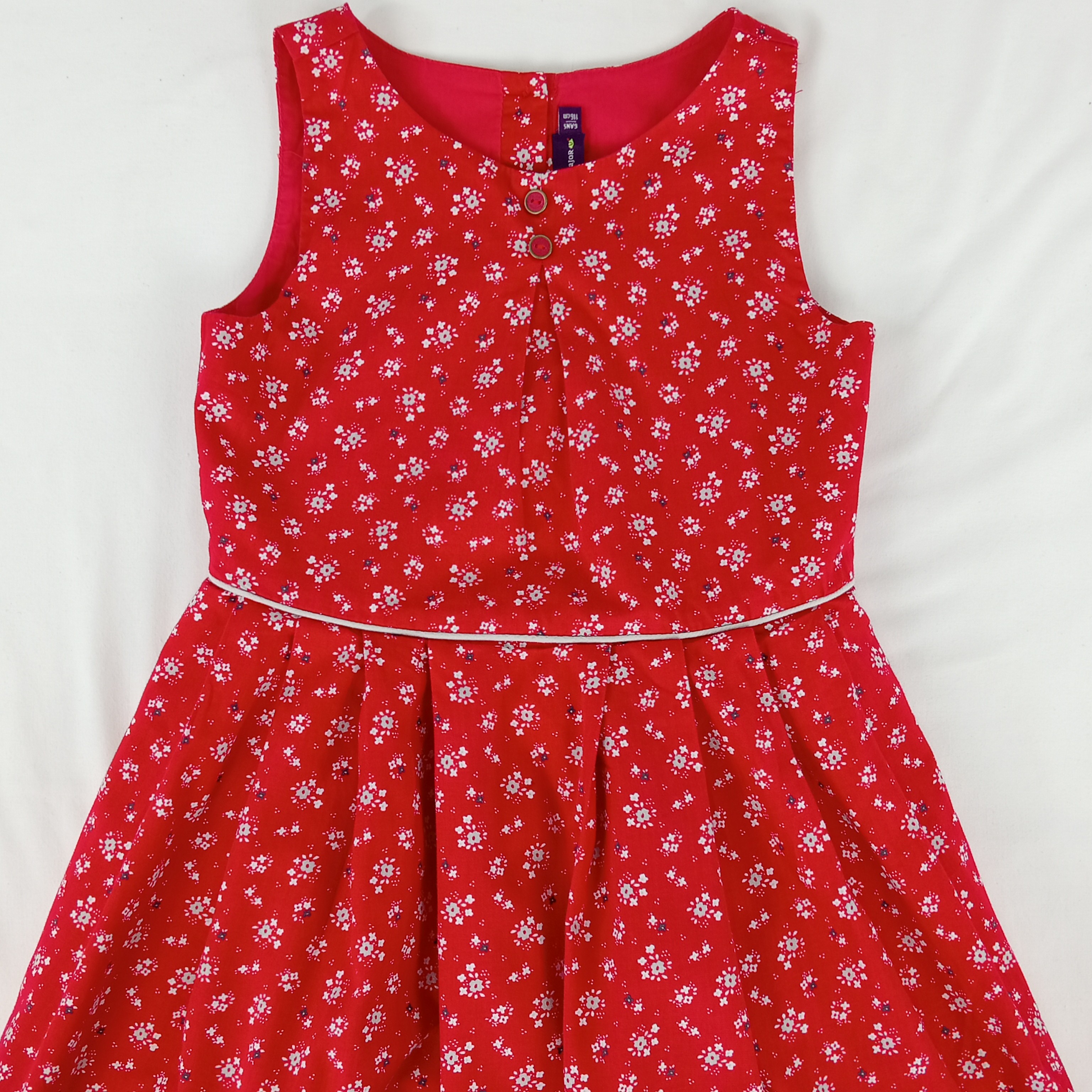 Robe enfant fille à fleurs de la marque Sergent Major à bretelles de couleur rouge taille 110 cm (5 ans) - Photo 2