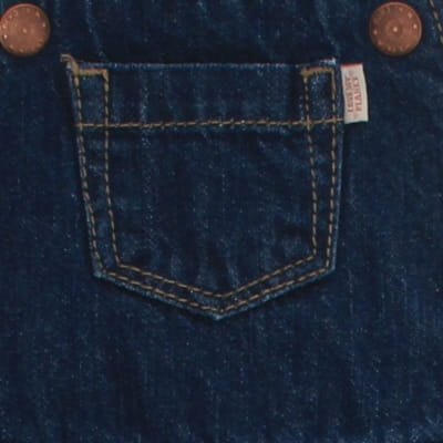 Robe en jeans bleue à bretelles - bébé - Kiabi - taille 9 mois - Photo 2