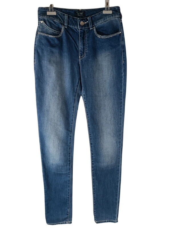 Jean slim clair Armani Jeans taille 36 en coton stretch - aj armani jeans - Modalova