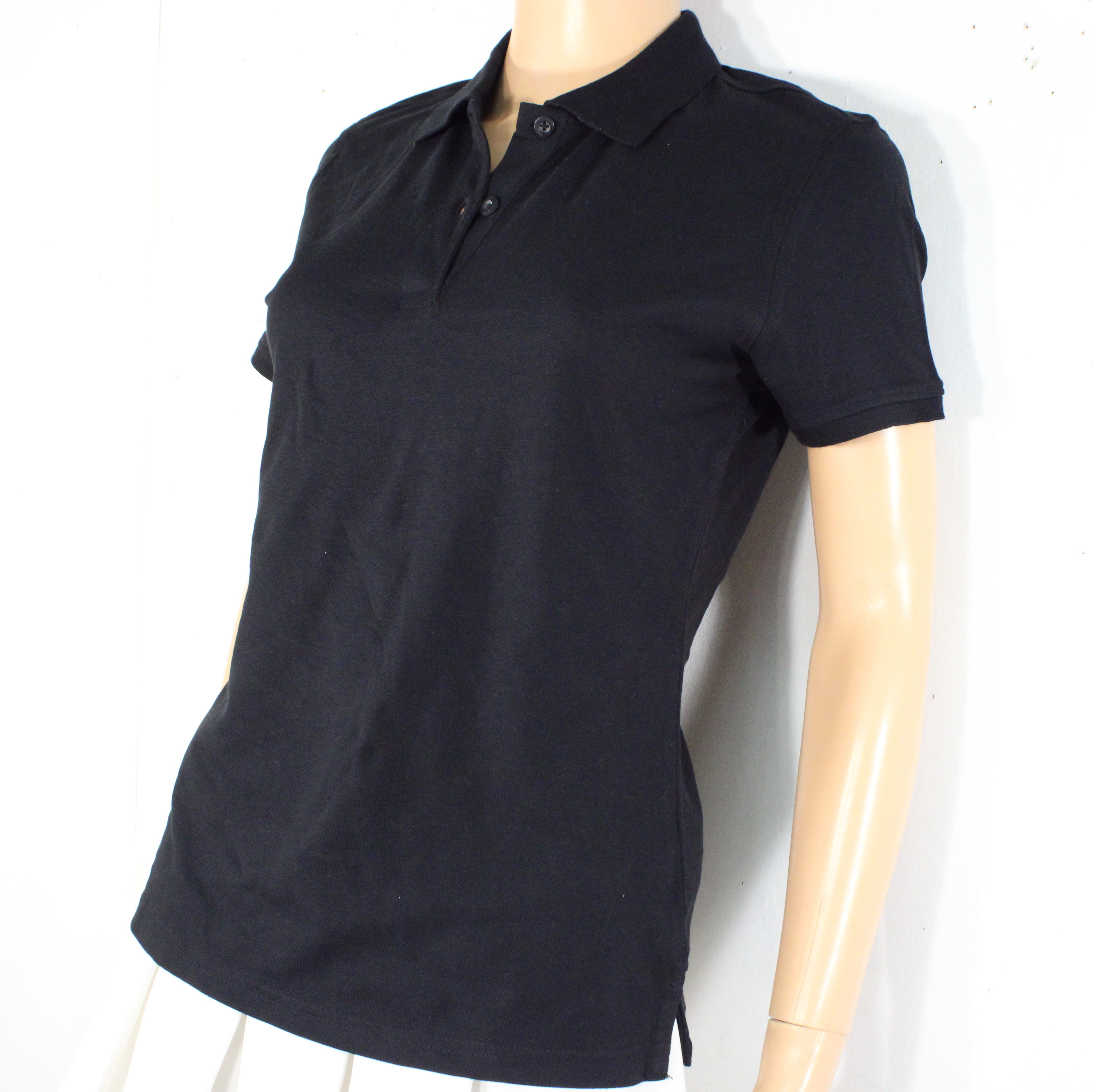 Polo Femme Noir en Coton Organique Taille S - Photo 4