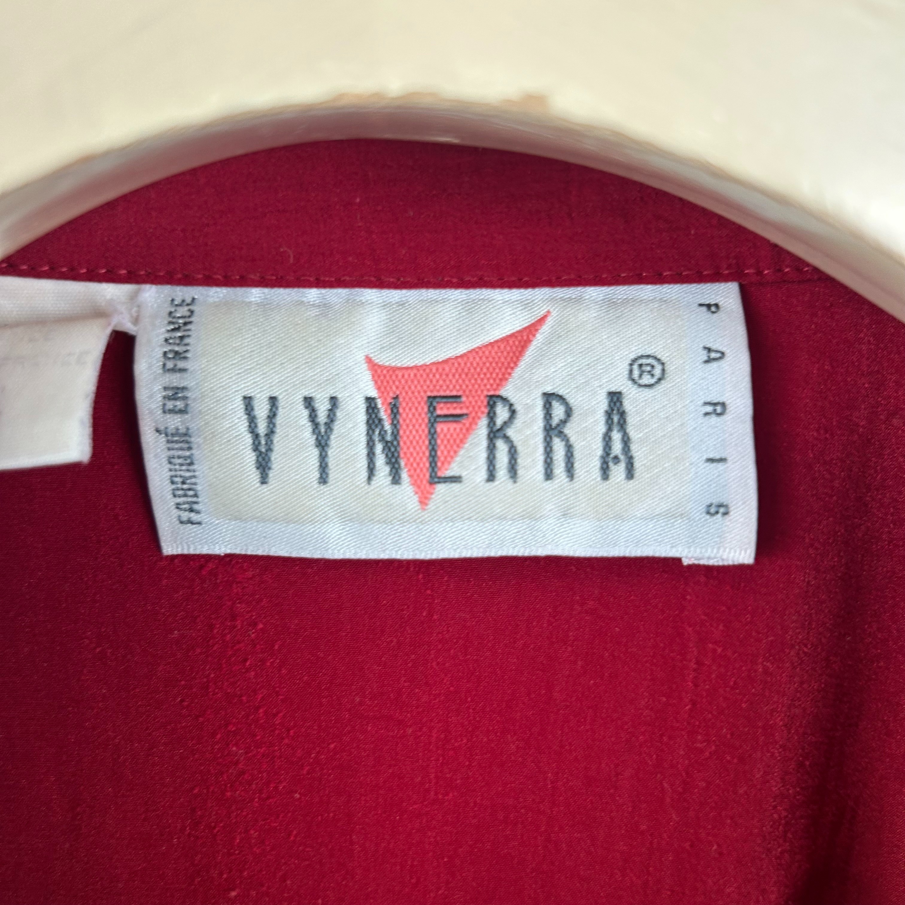 Vynerra paris - Chemisier vintage rouge tomate - Taille 48 - Photo 3