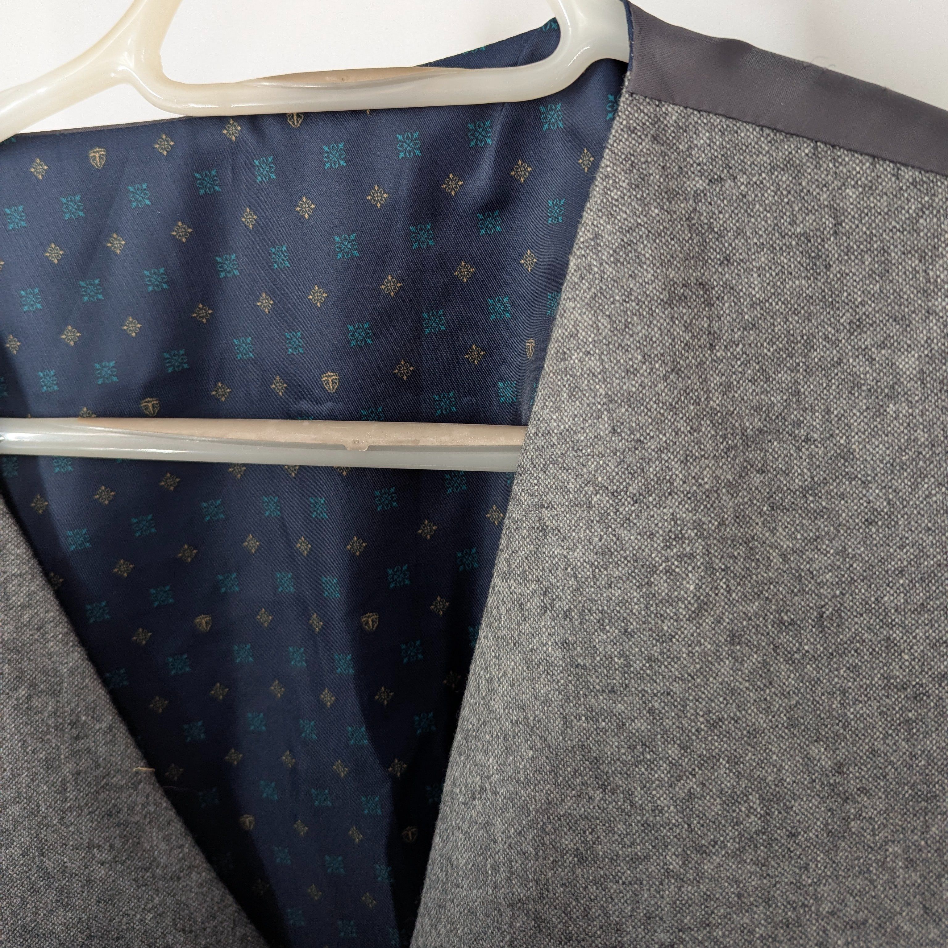 Gilet/veston costume IZAC T. XXL en laine gris - Photo 2