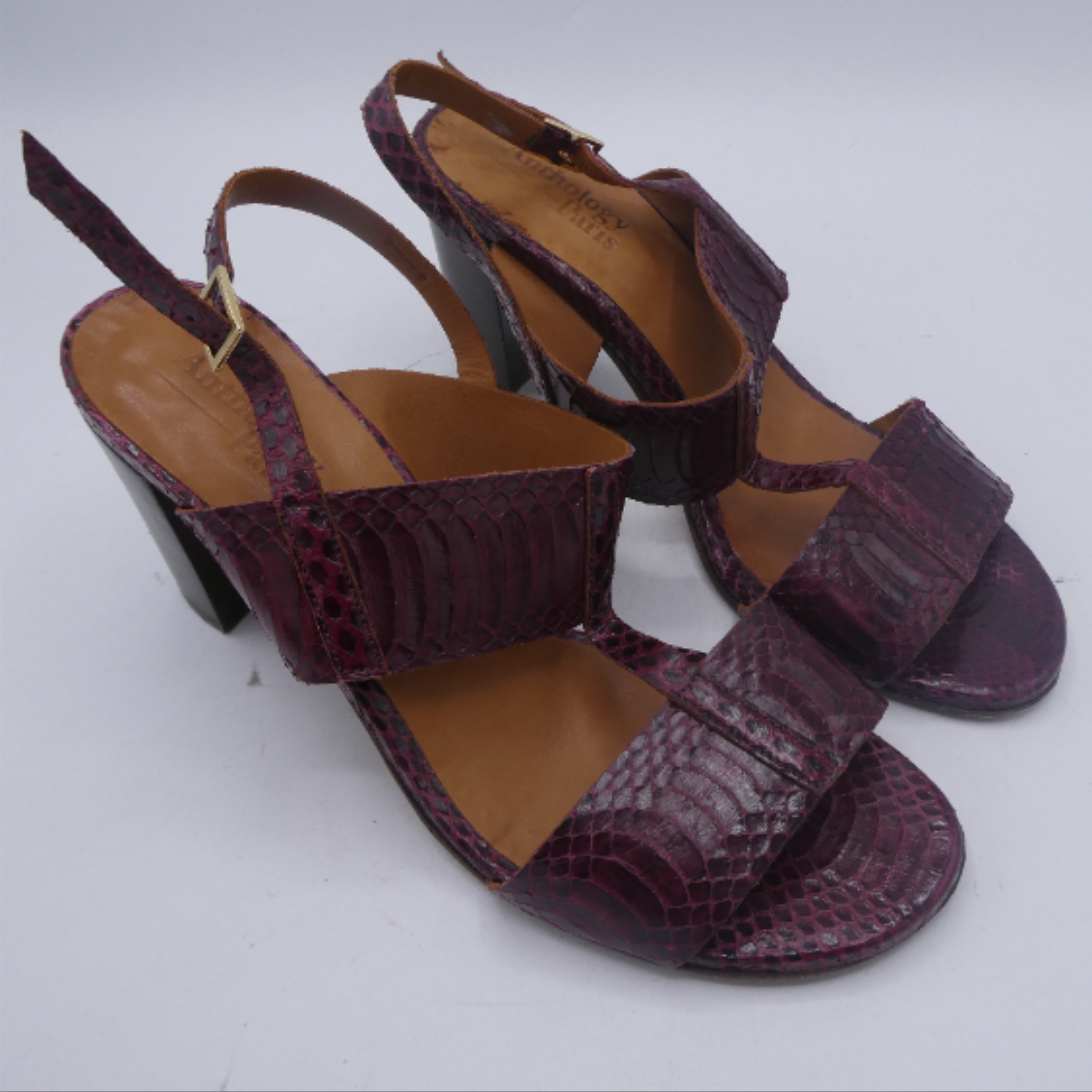 Anthology Paris - Sandales rouge bordeaux - 40 - Photo 1