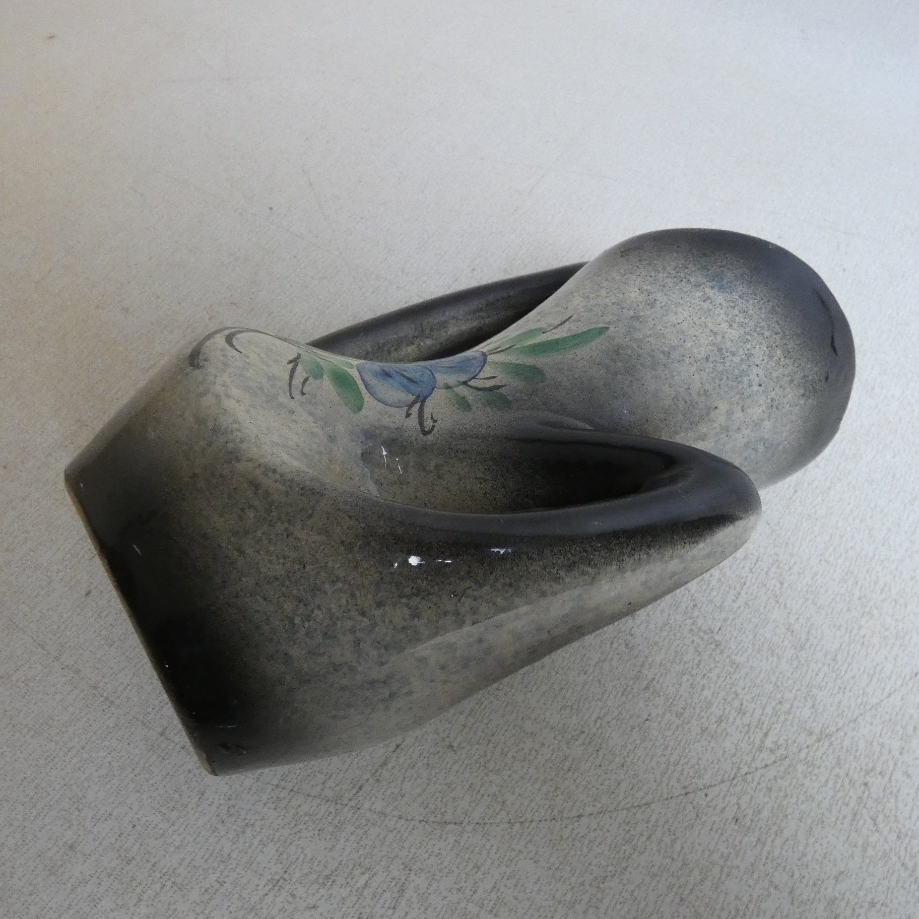 Vase 2 Anses Décor "Fleurs" 19x9x25 cm Bon état - Vue 5 - 