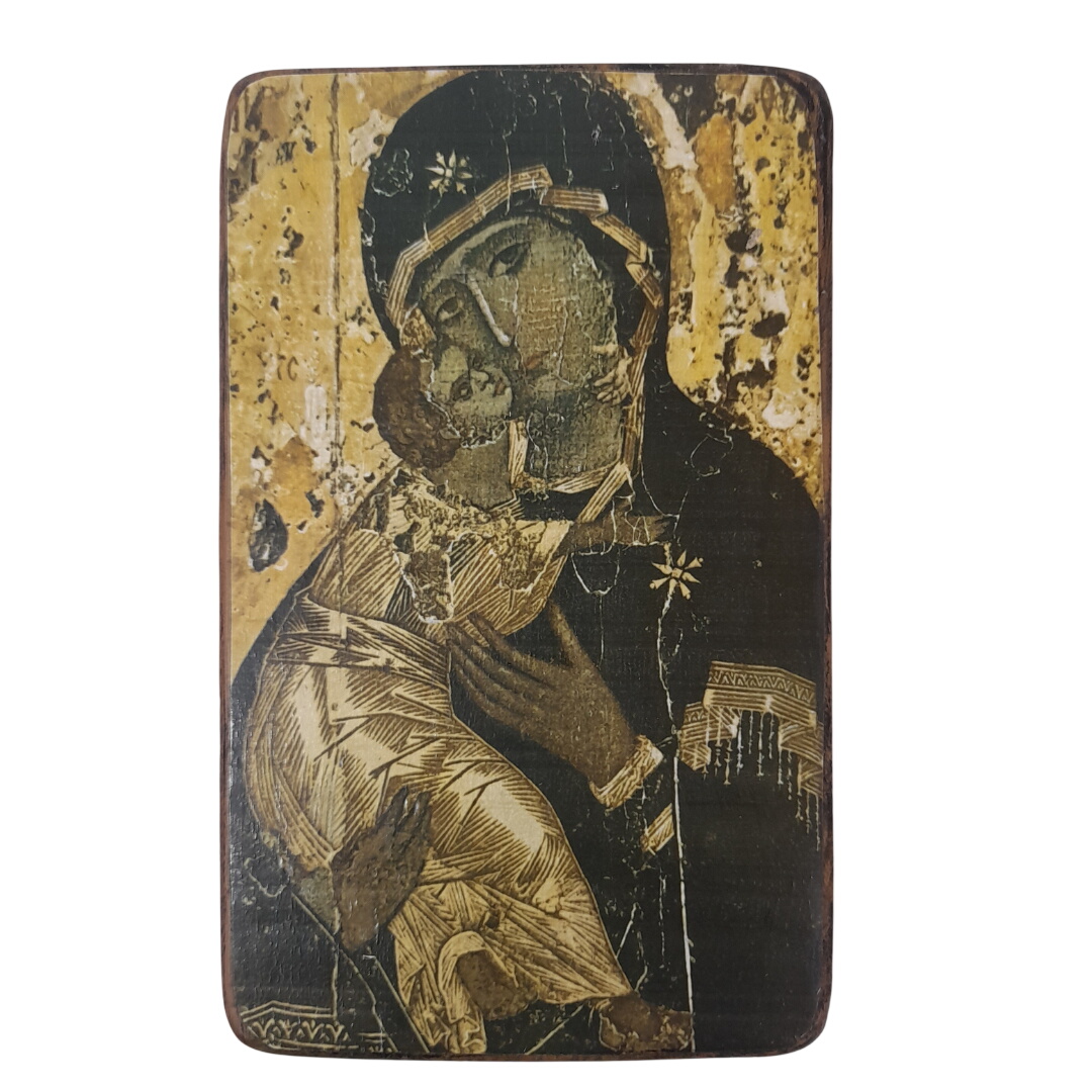 Icône Religieuse Vintage "Vierge et l'Enfant - Abbaye Notre-Dame de Jouarre - Artisanat Monastique Bon état -  reconditionné disponible sur Label Emmaüs
