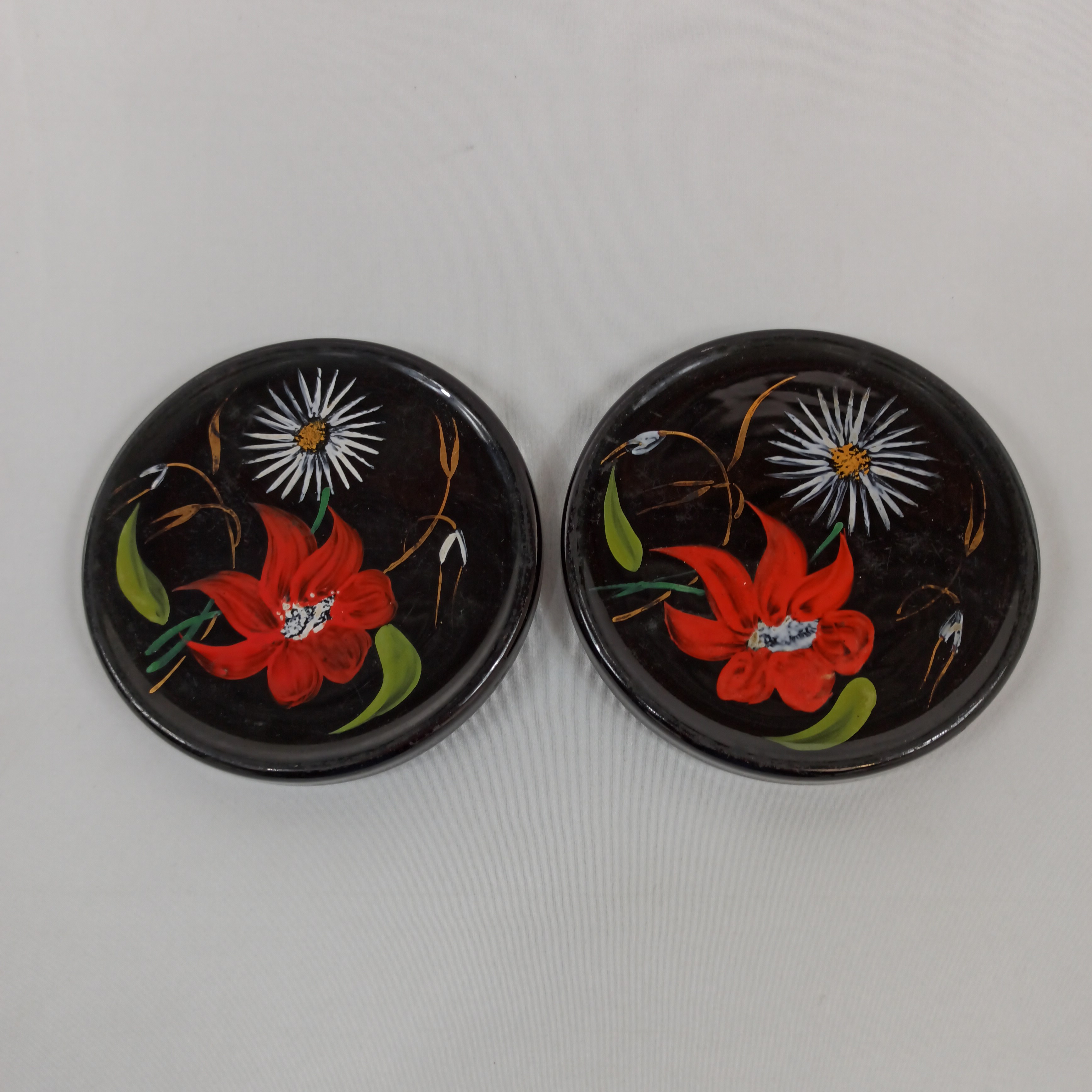 Lot De 2 Dessous De Bouteille Christofle – Modèle Vigne, Argenté, Verre, Neufs