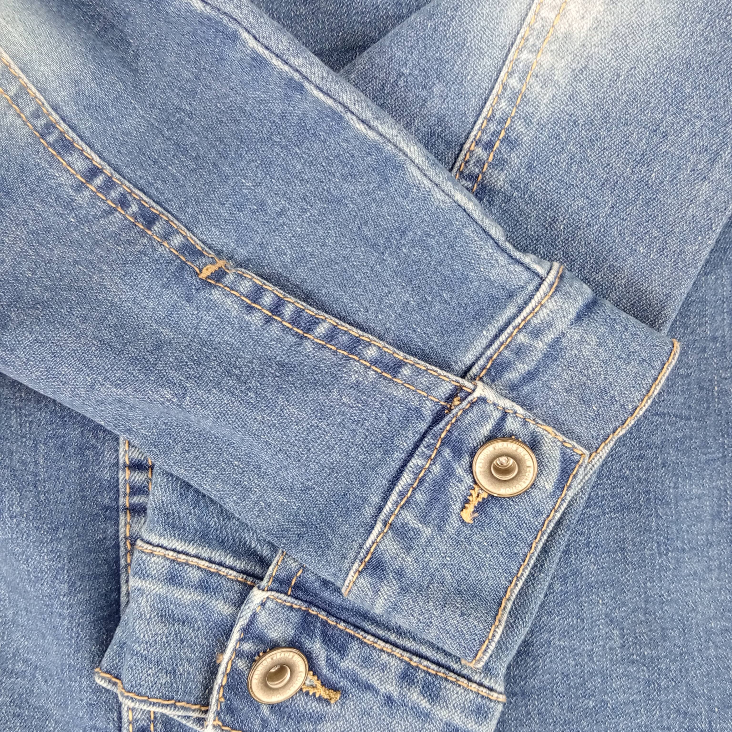 Veste en jean fille de la marque Smile Girl manches longues de couleur bleu taille 164 cm (14 ans) - Photo 7
