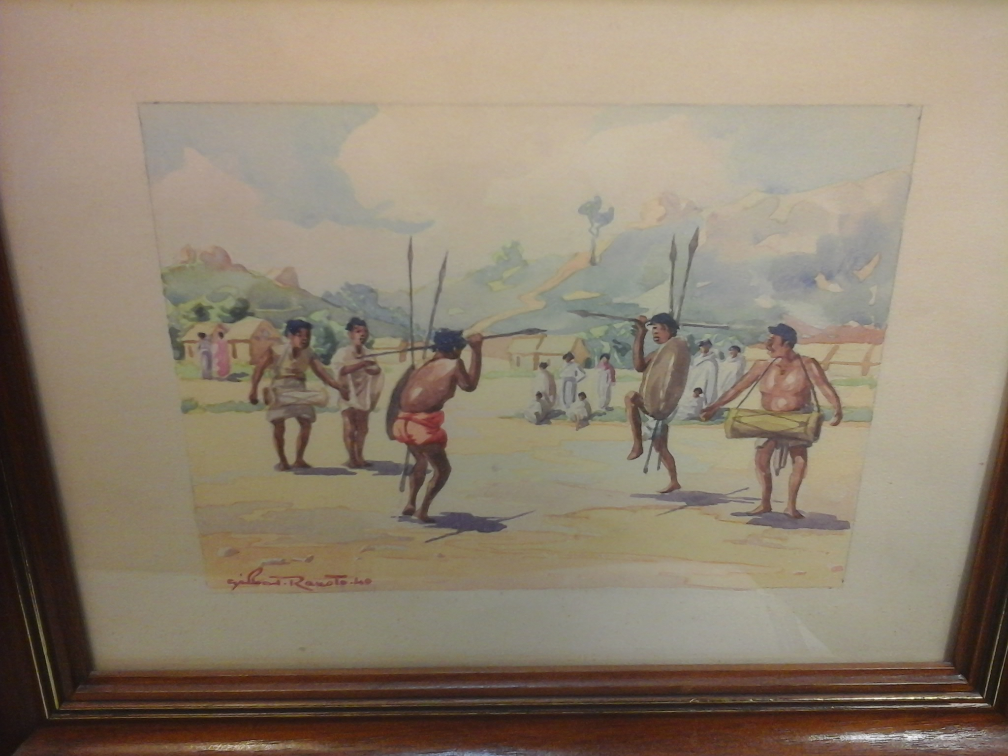 Tableau Gilbert Rakoto Portrait malgache Très bon état - Vue 2 - 