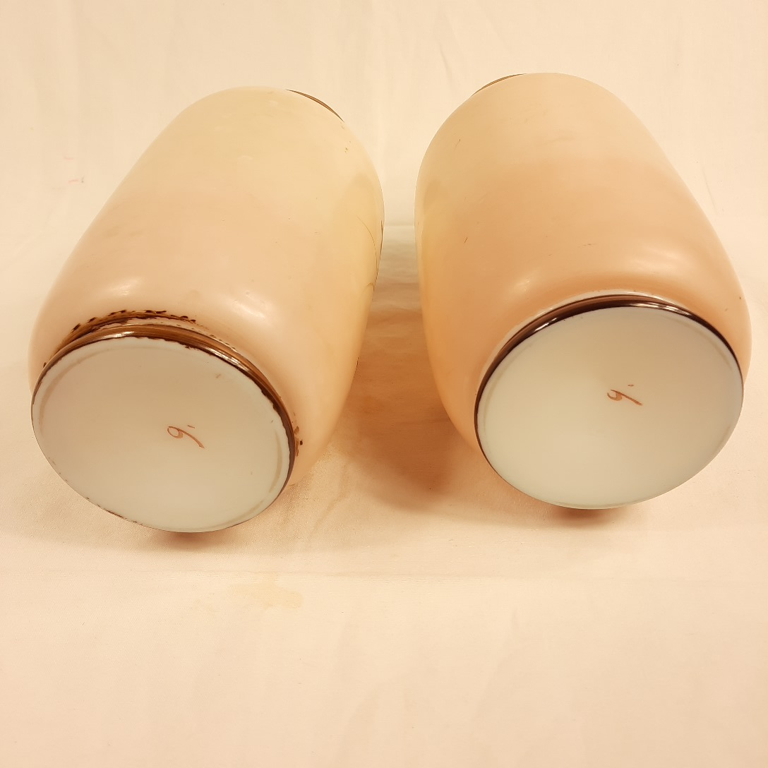 PAIRE de VASES en opaline de cristal art déco années 20 Très bon état - Vue 7 - 