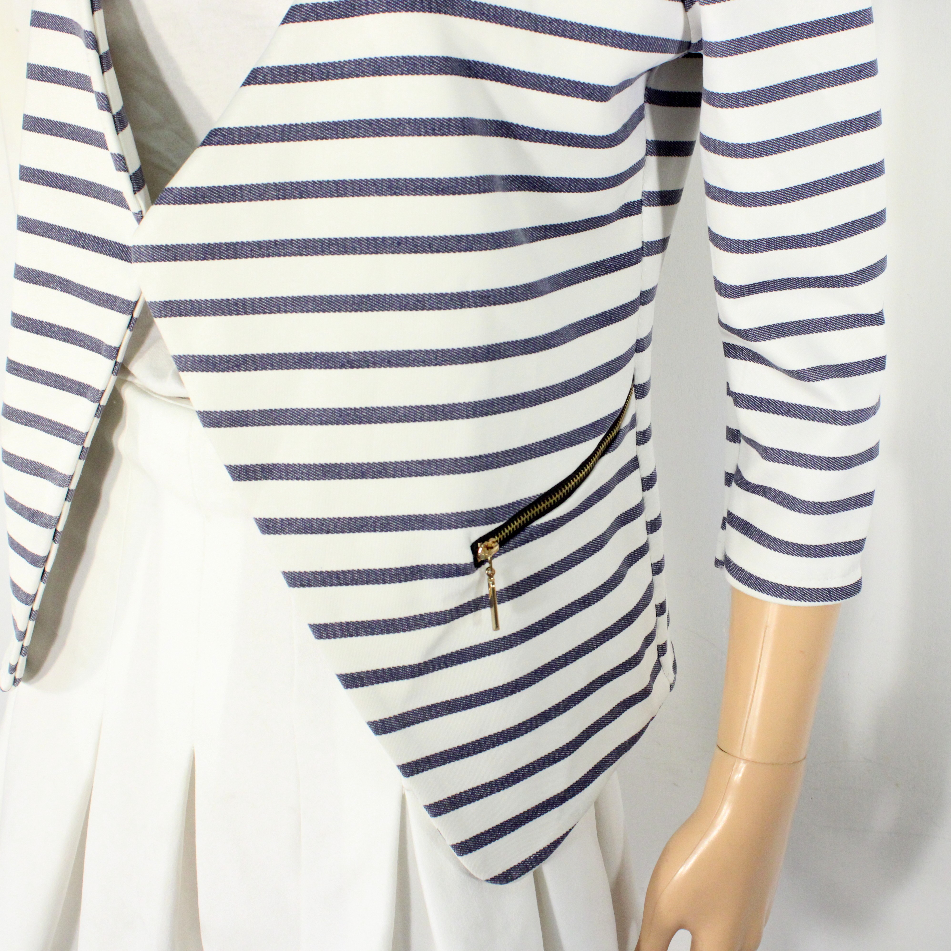 Veste Blanche & Bleue Marine Taille Estimée S - Photo 3