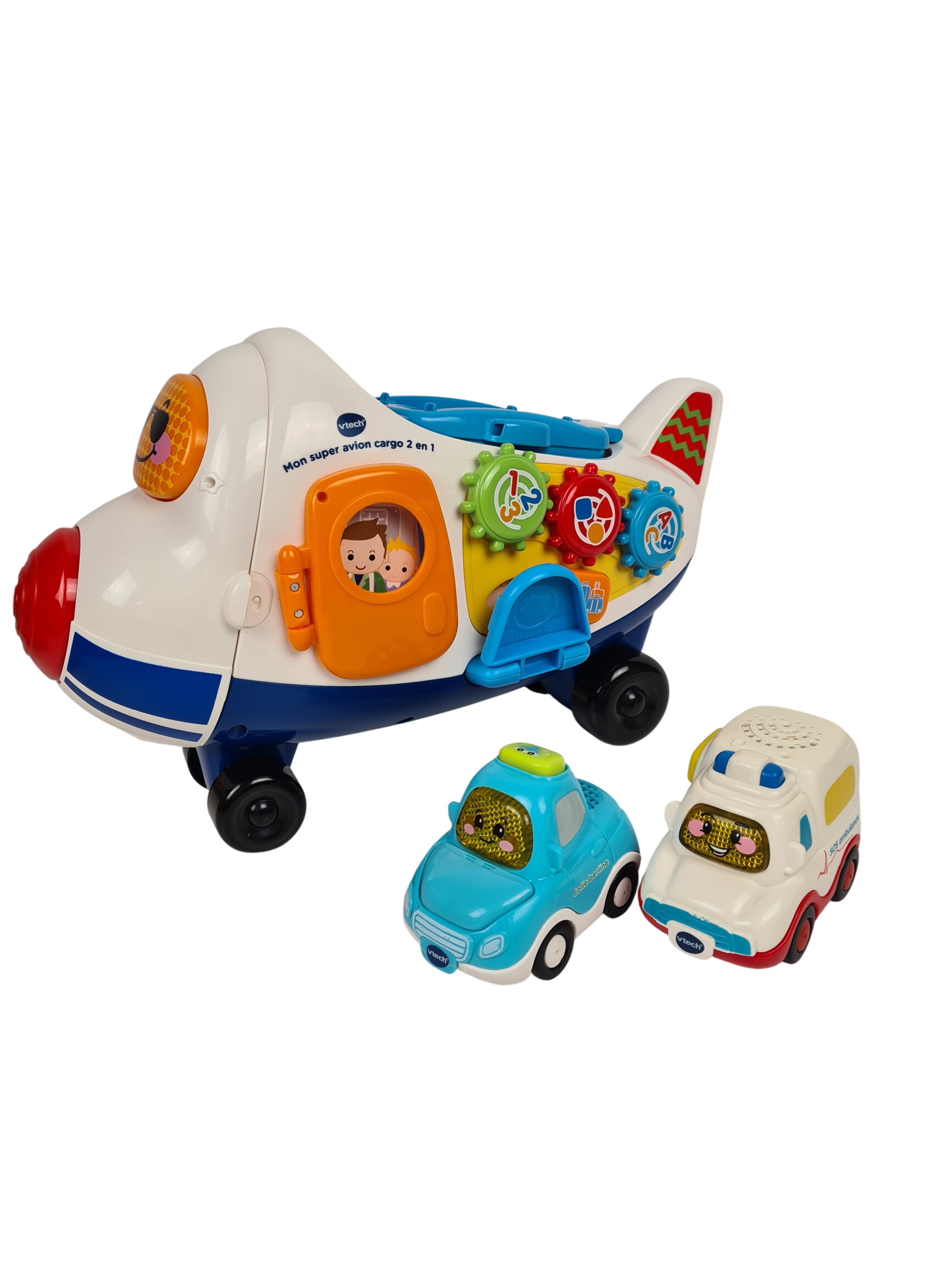 Avion cargo tut tut avec 2 petites voitures - Vtech - 34cm - Photo 0