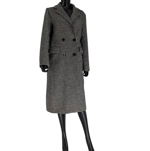 Manteau BERSHKA T.M avec laine motif pied de poule - Photo 0