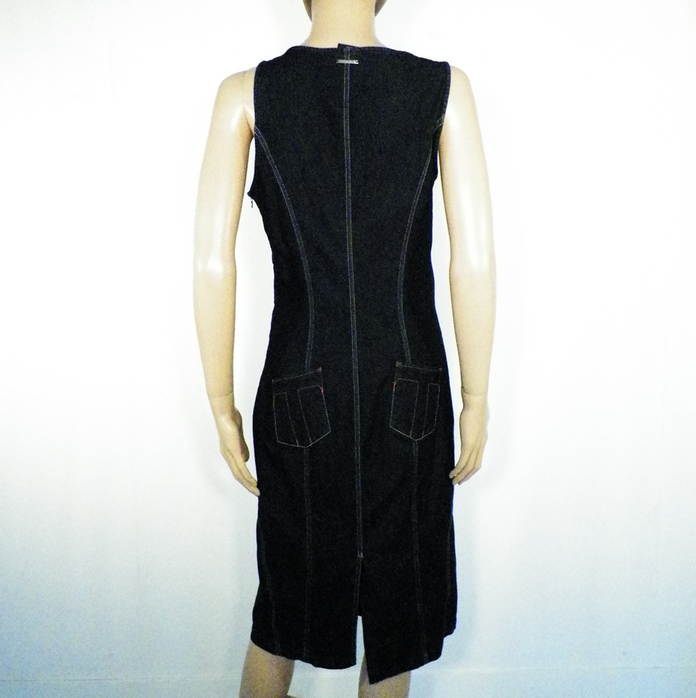 Robe Bleue Brute TRUSSARDI Taille Estimée 36. Bon état - Vue 3 - 