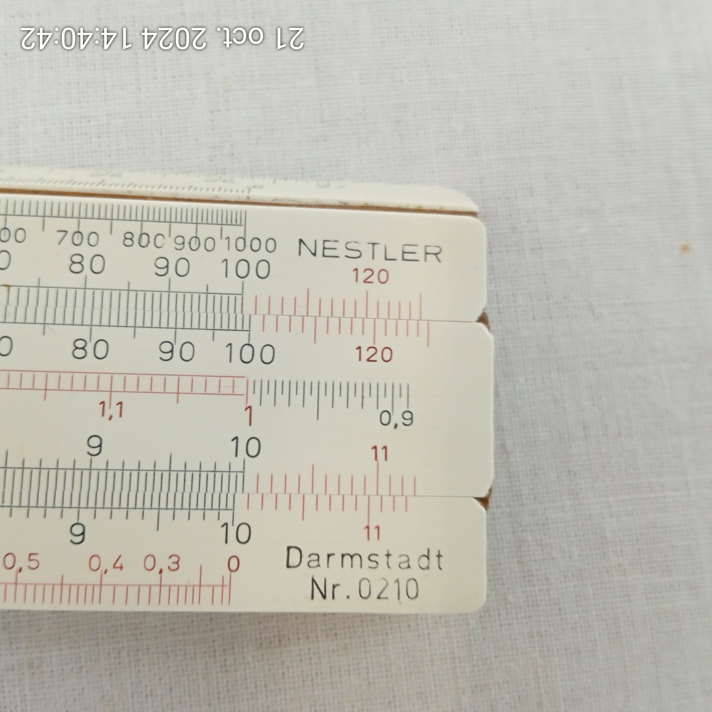 Ancienne règle à calculer NESTLER Darmstadt Nr 0210 avec son étui d'origine - Bon état - Photo 2