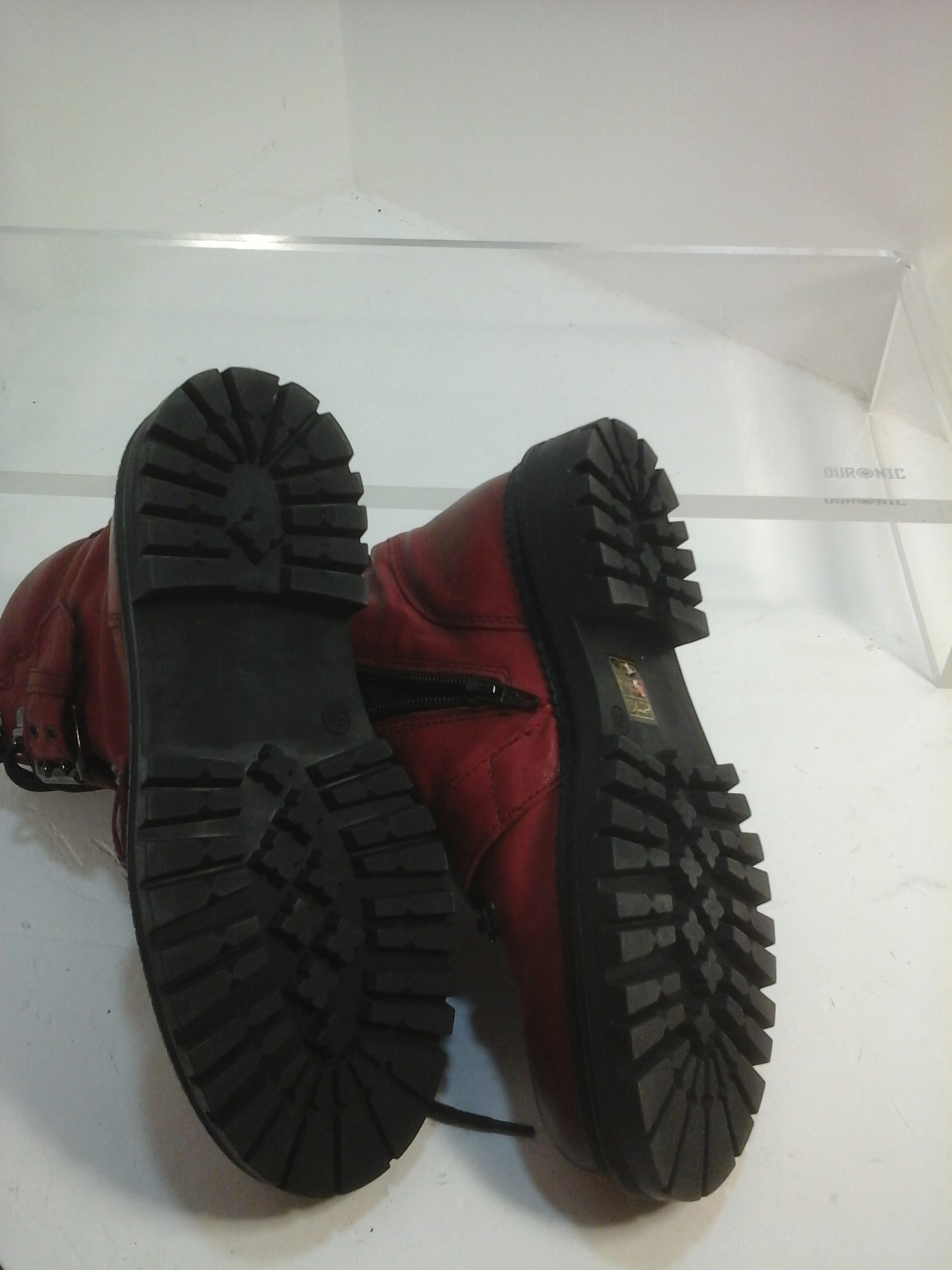 Boots rouges lacets Fabbrica Dei Colli - Photo 3