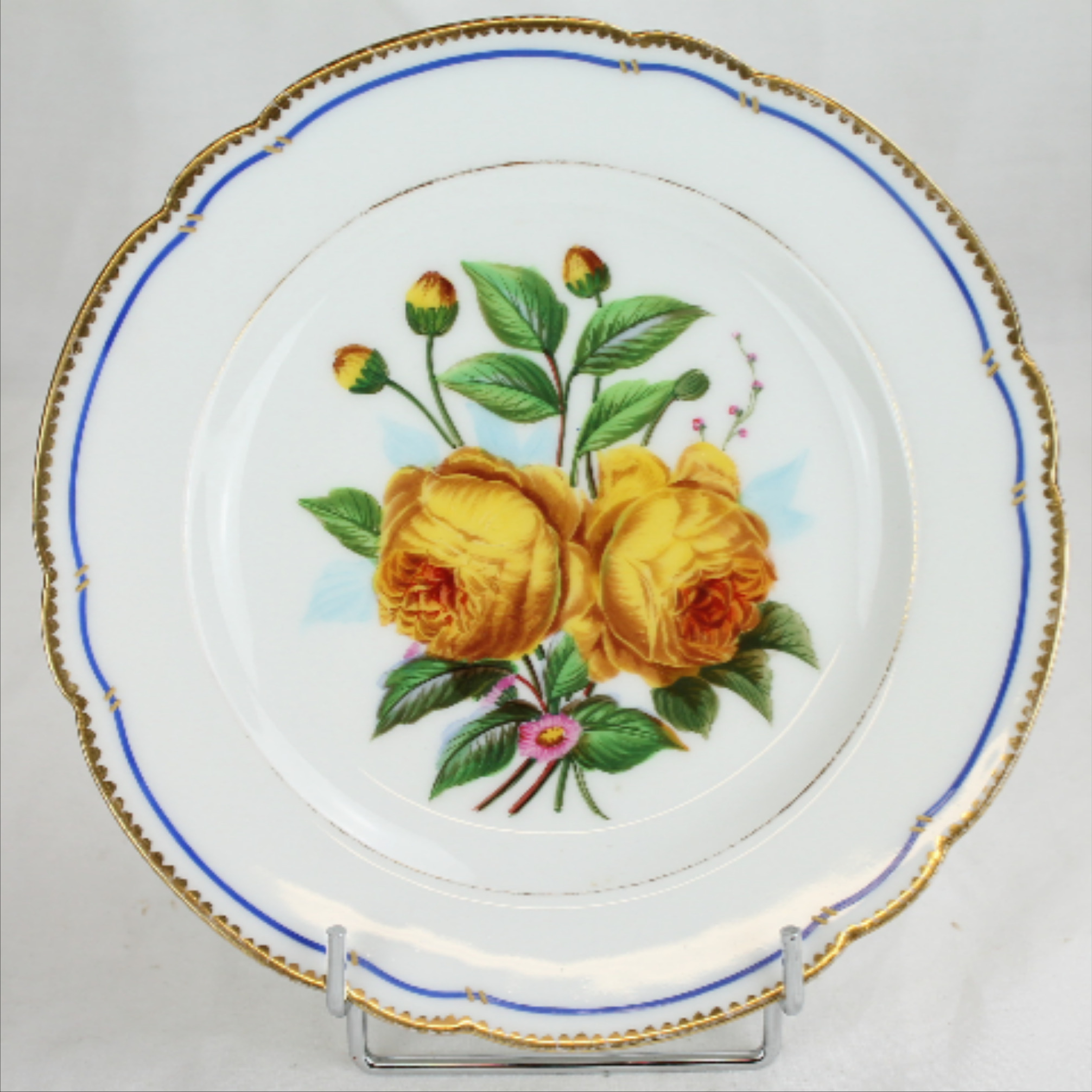 6 Assiettes Anciennes - Porcelaine peinte - Photo 1