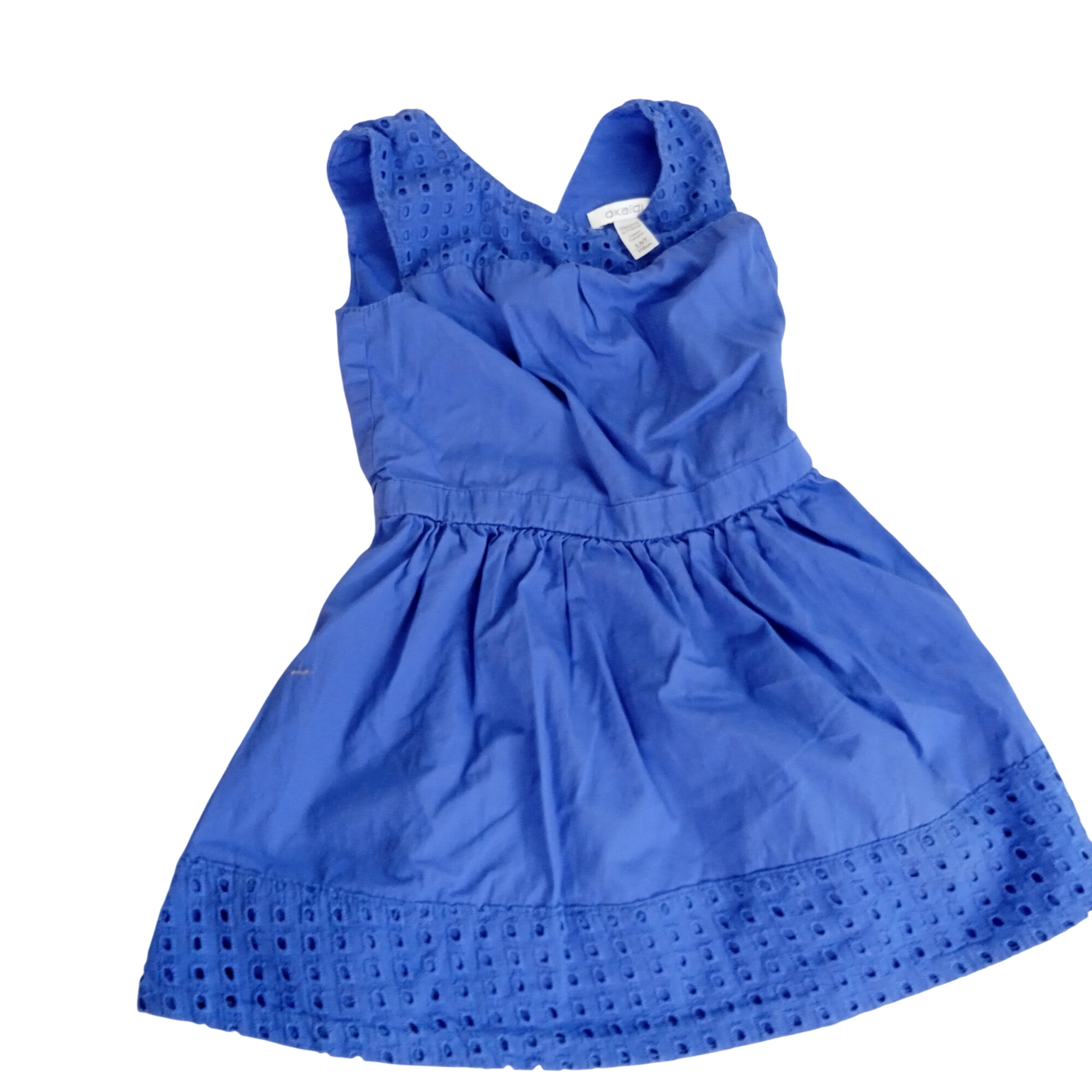 Robe bleu dentelle fille OKAÏDI taille 5 ans - Photo 0