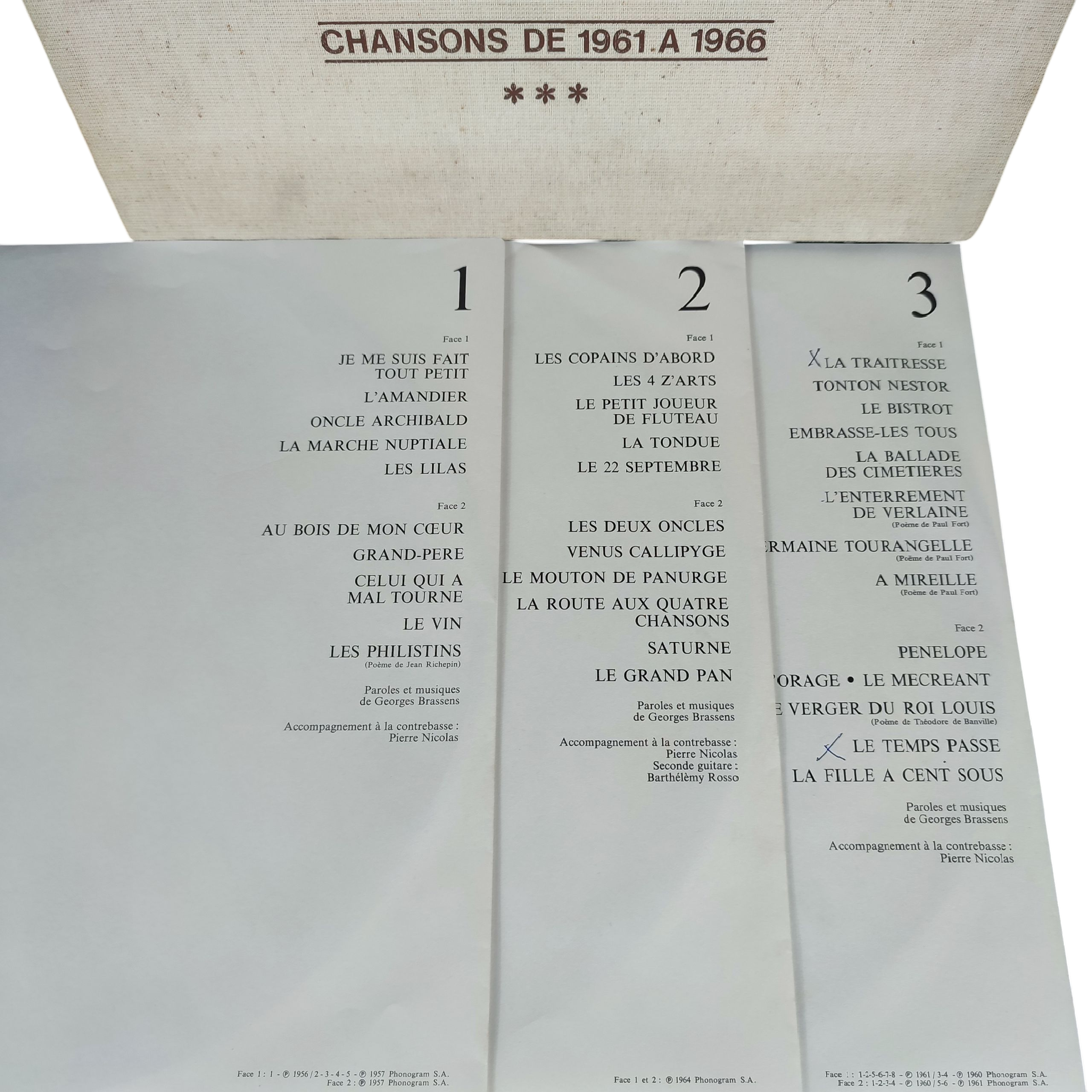 Voir photo 7 de 4 coffrets disques vinyles BRASSENS 1952 à 1976 4 coffrets disques vinyles BRASSENS 1952 à 1976 État correct - Vue 7 -