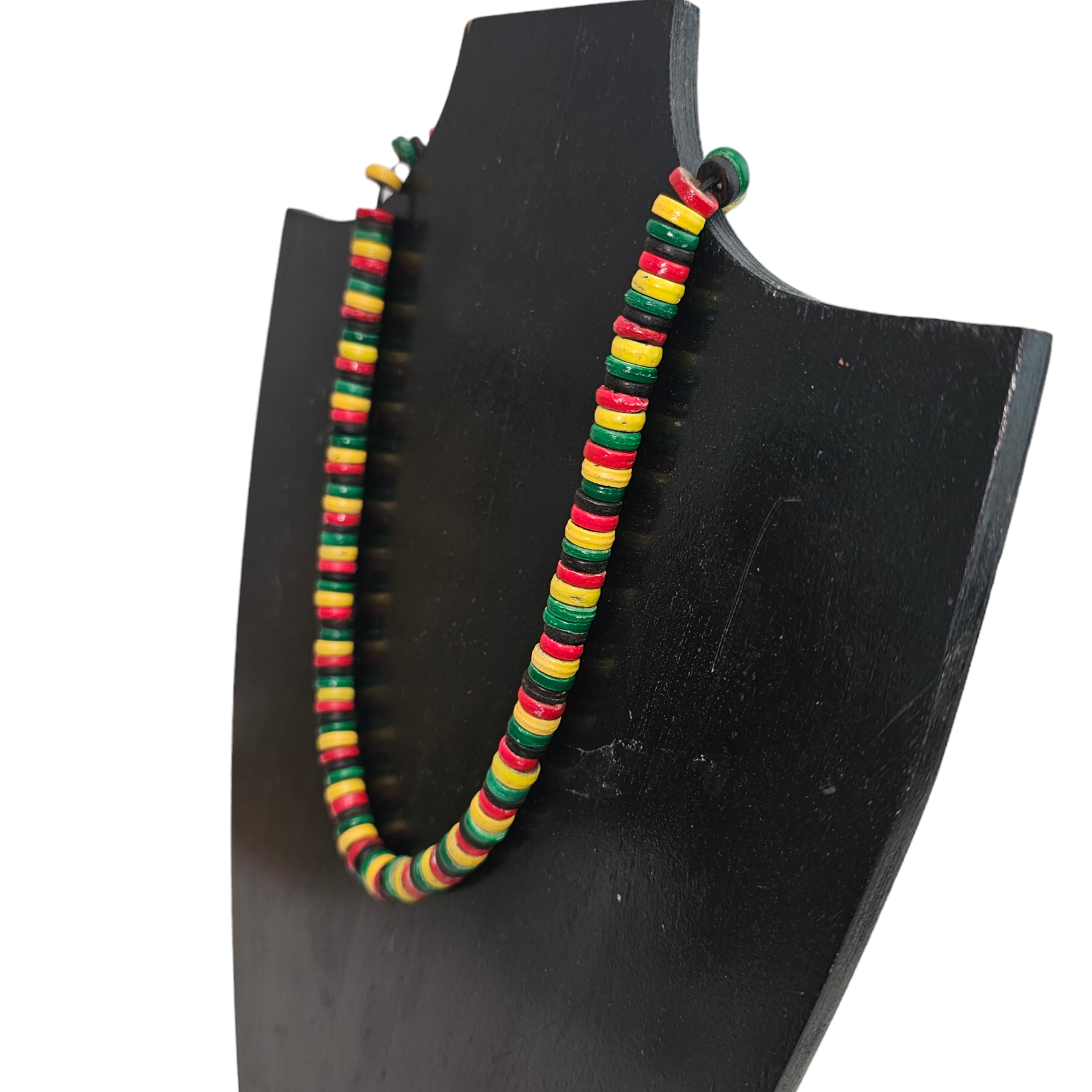 Collier Rasta de qualité (céramique enrobage peinture émaillée) Très bon état - Vue 2 - 