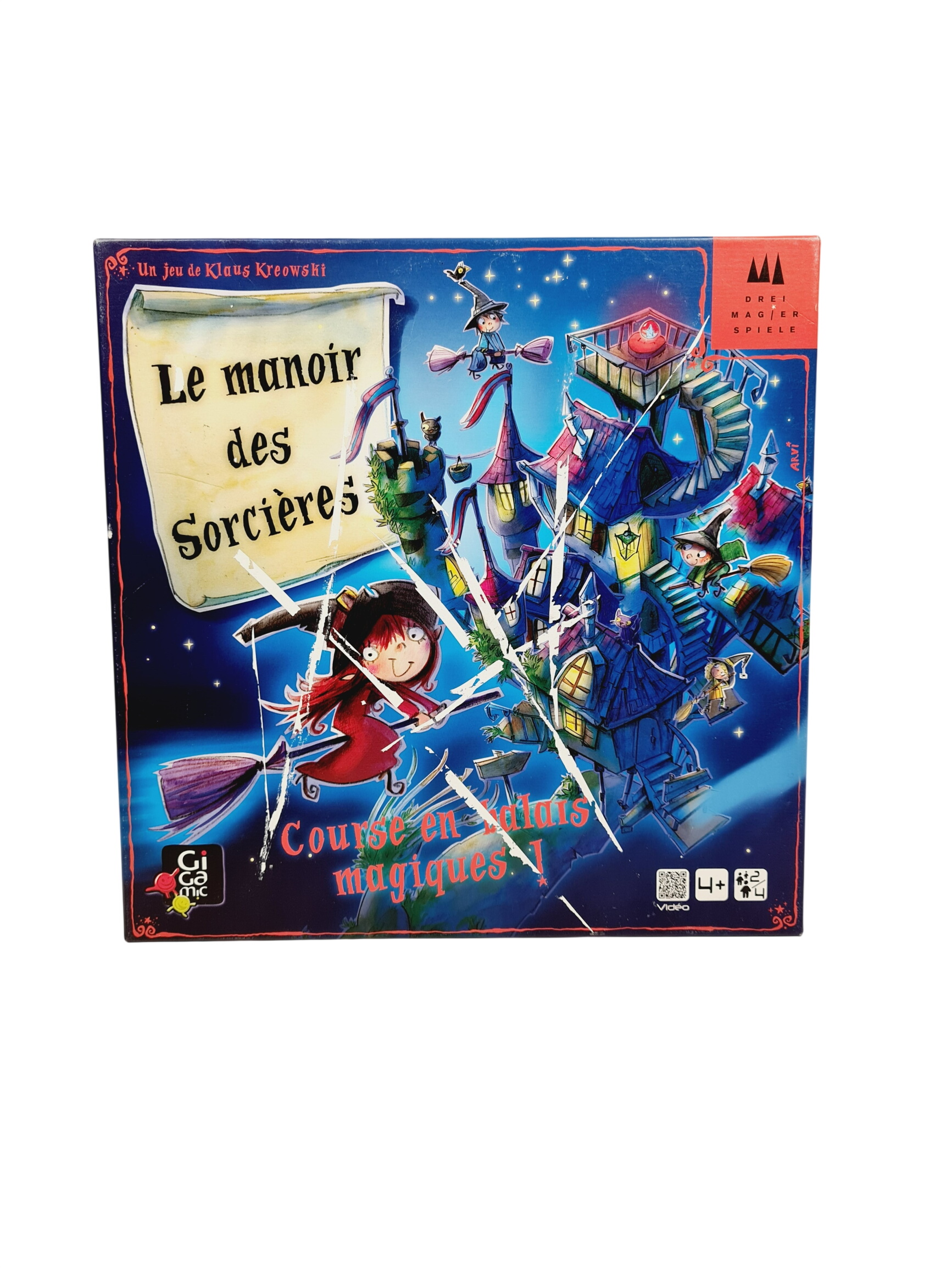 Jeu de parcours cours - Le manoir des sorcières - Gigamic - 4 ans + Bon état -  reconditionné disponible sur Label Emmaüs