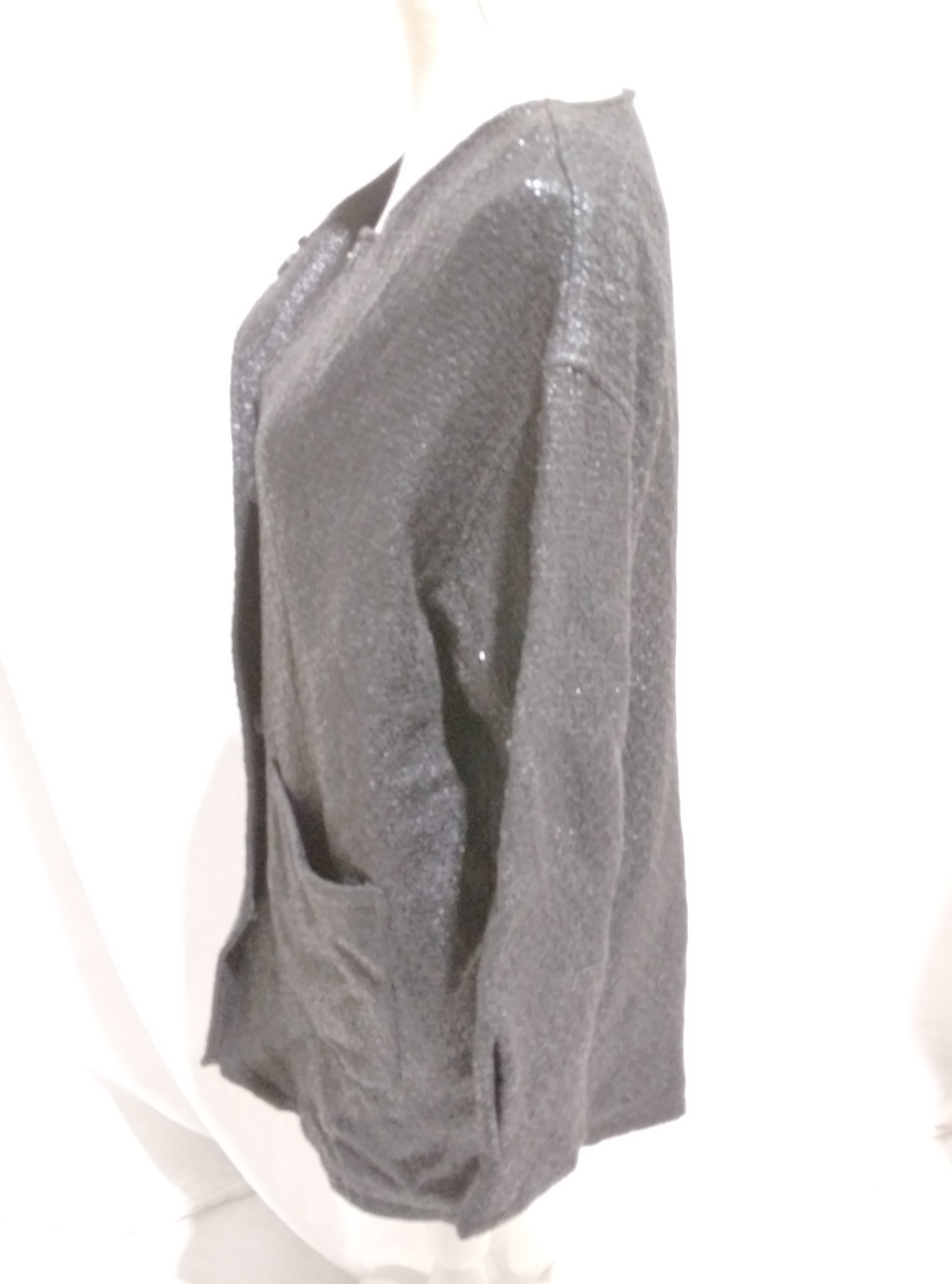 Manteau noir avec col en fausse fourrure noire, Molly Bracken - M  - Vue 7 - 