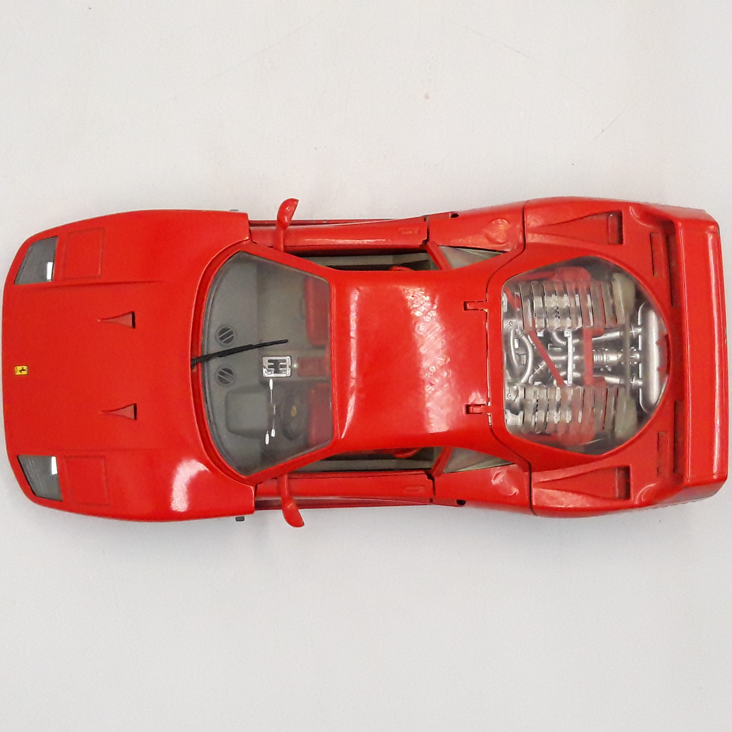 Voiture miniature de Collection, FERRARI F40 (1987) BURAGO Rouge, Ech.1/18. Très bon état - Vue 12 - 
