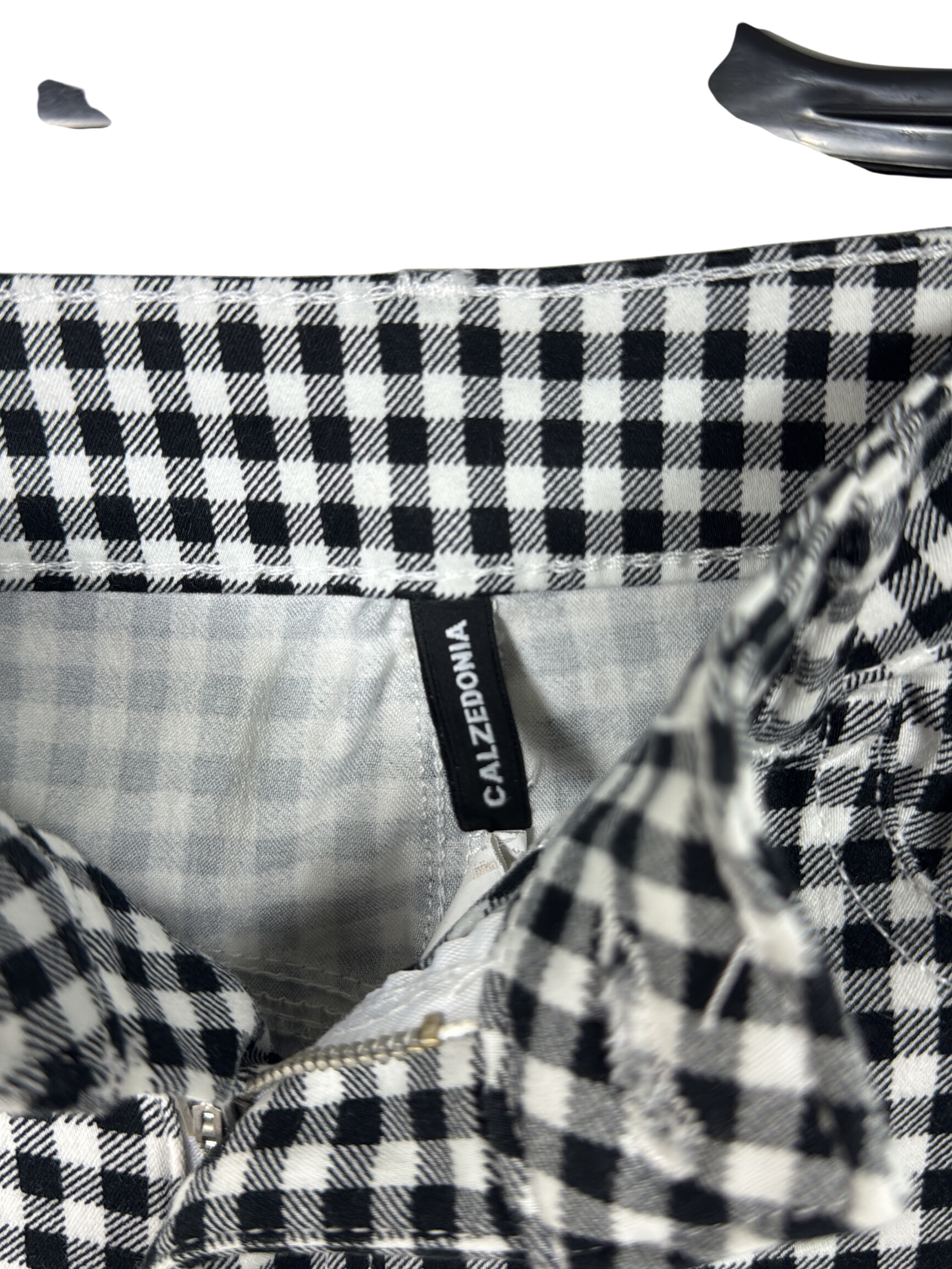 Calzedonia Pantalon à carreaux noir et blanc S 💛 Très bon état - Vue 2 - 