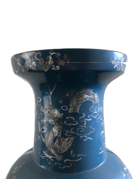 Vase bleu moderne Phan Van Rong - Photo 9