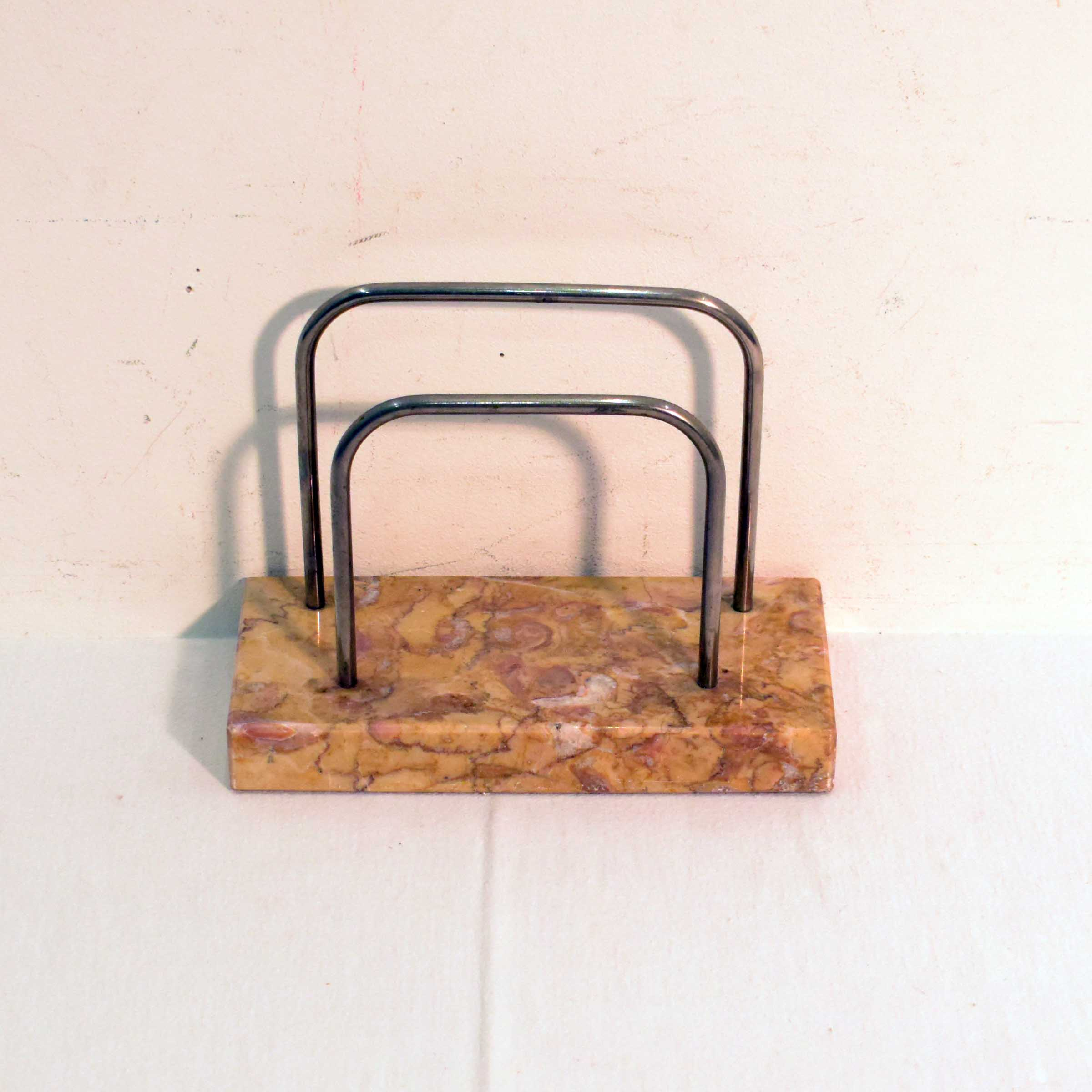 Nécessaire de Bureau Art Déco - Marbre & Métal Chromé Bon état - Vue 6 - 