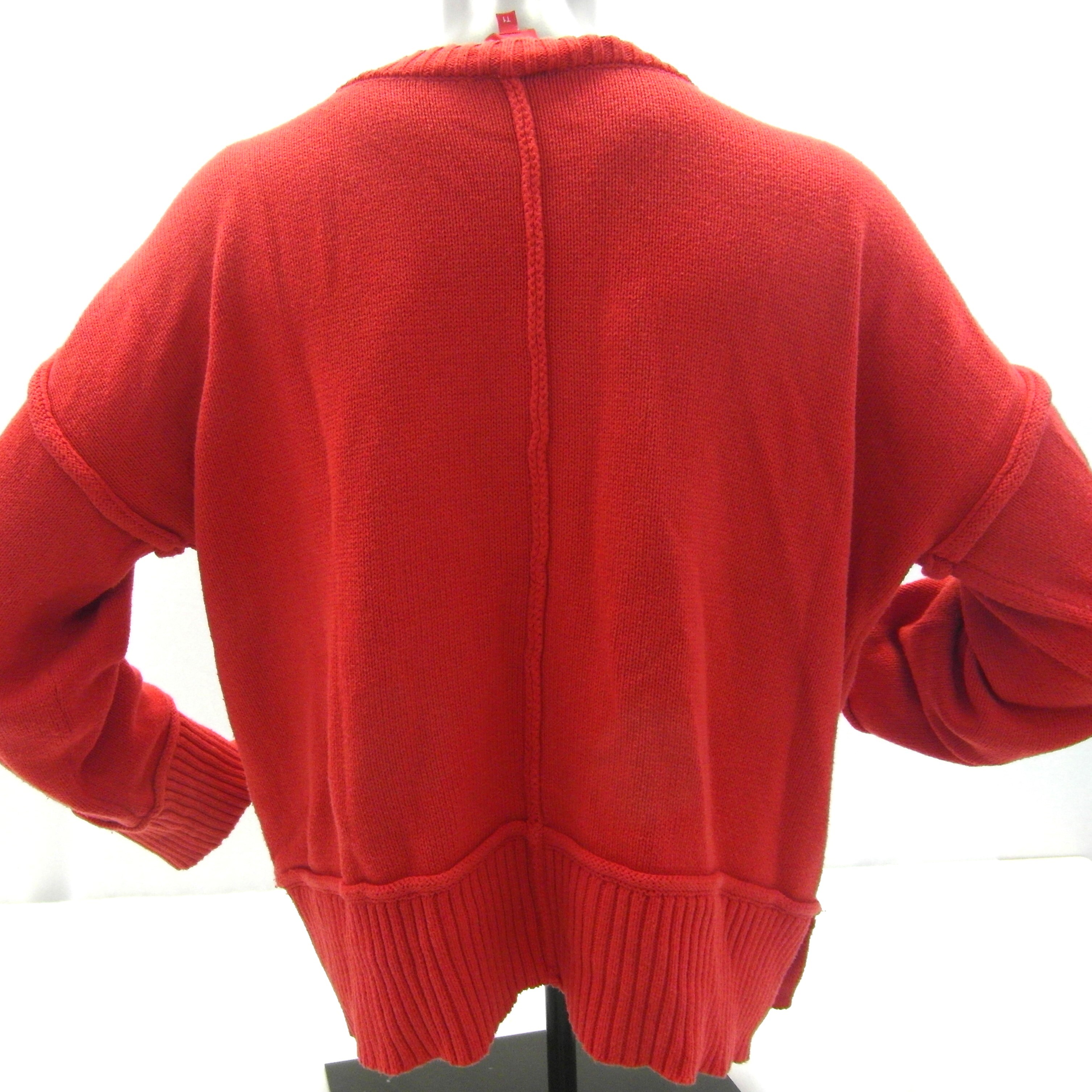 Pull à manches longues rouge Miss Captain taille 1 - Photo 2