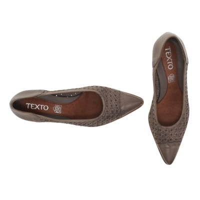 Escarpin gris à talon 5 cm - Femme - TEXTO - Pointures 38 - Photo 1