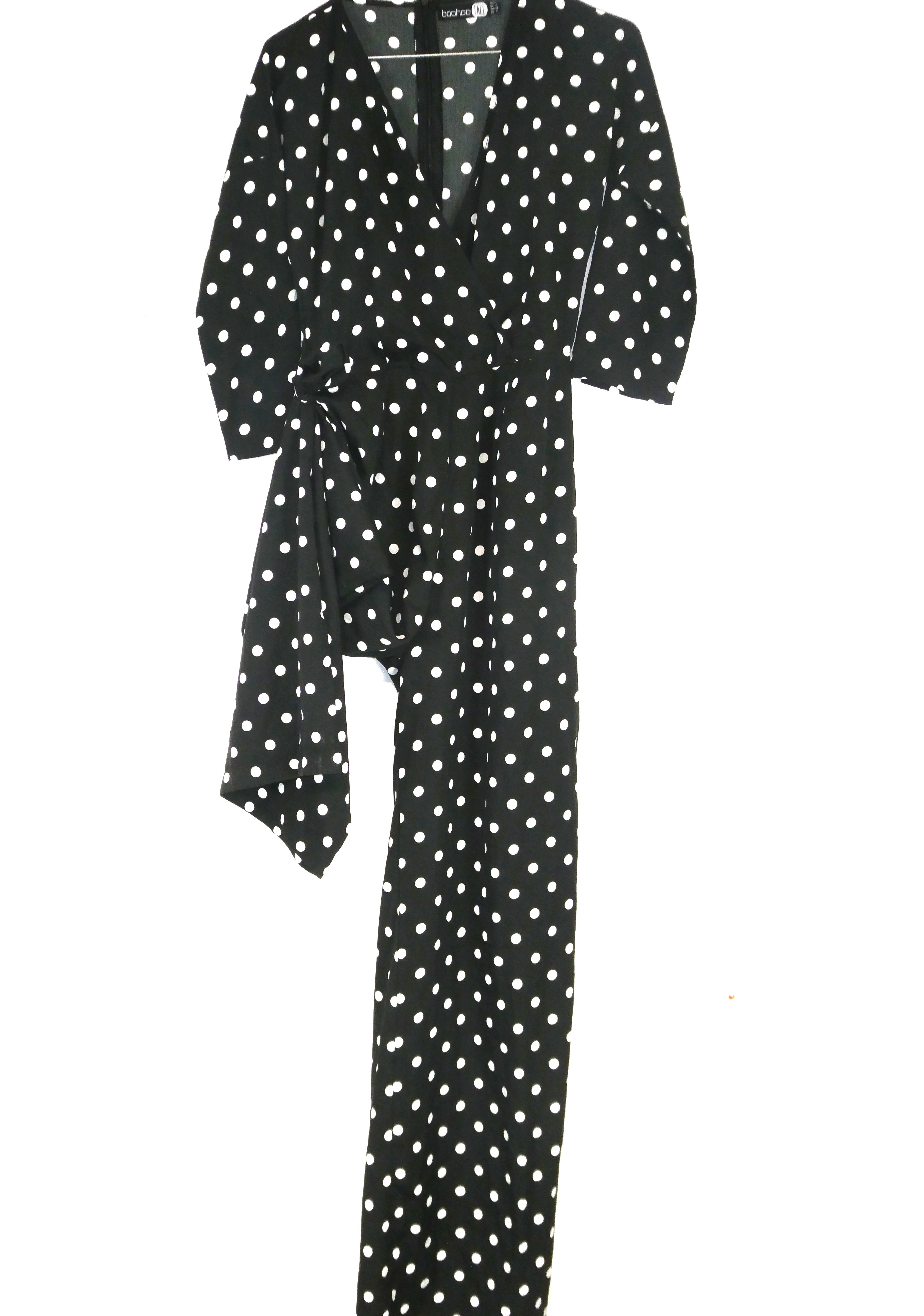 Boohoo Tall combinaison manches semi longues à col cache-cœur - Taille S/36 - Photo 4