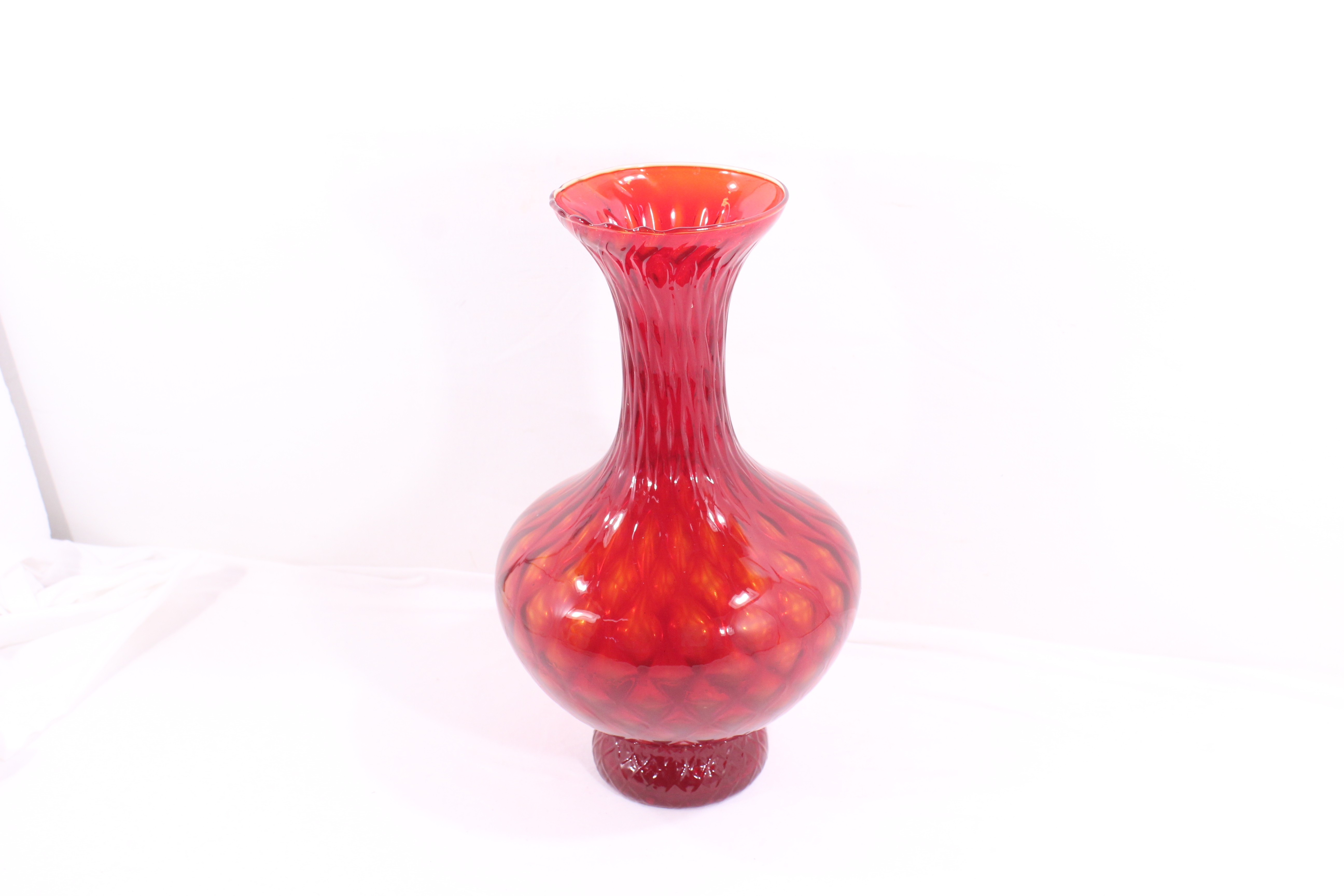 Voir photo 6 de Vase en verre Italien / Style Empoli - Années 60 Vase en verre Italien / Style Empoli - Années 60 Bon état - Vue 6 -
