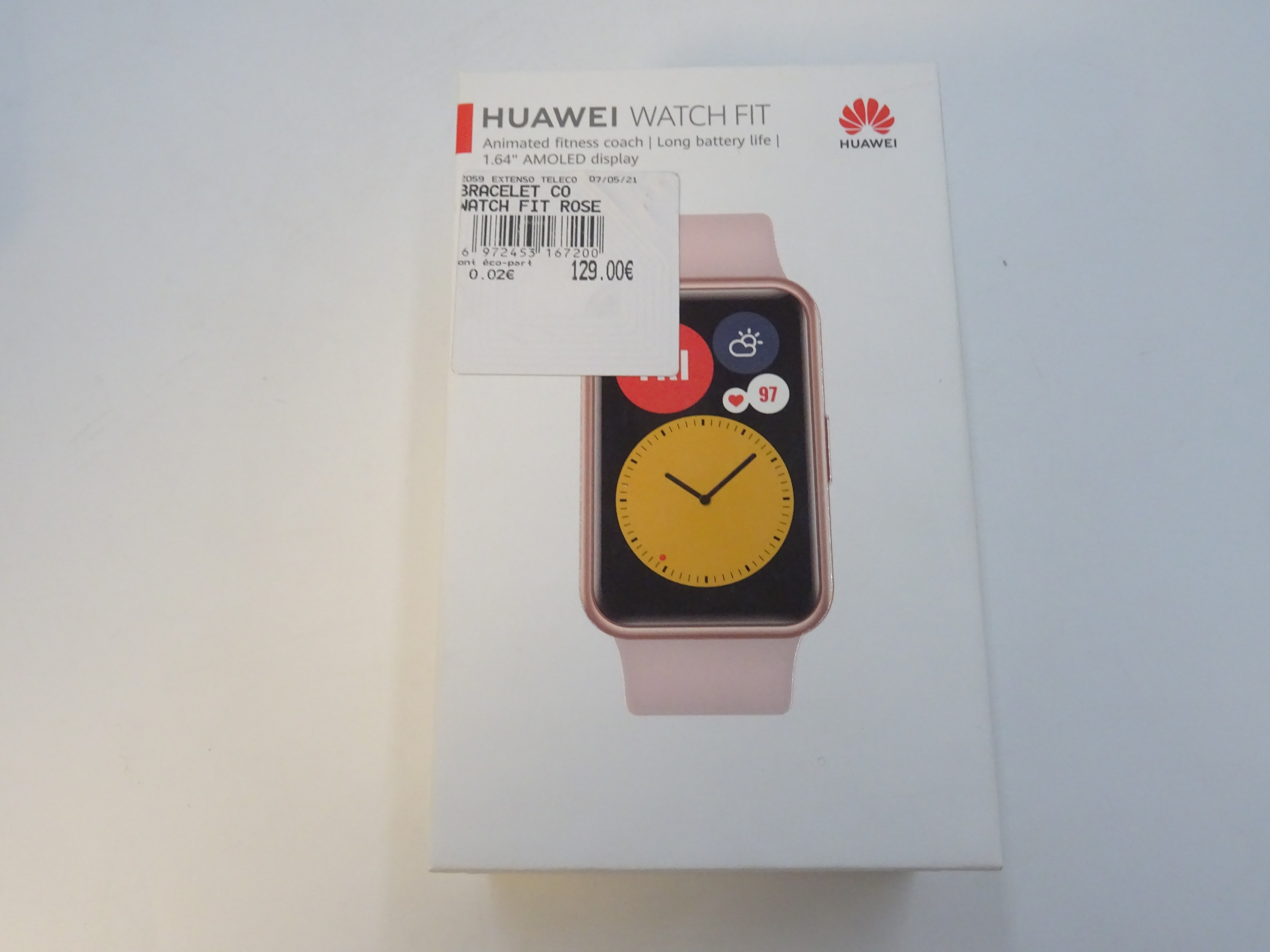 Montre connectée Huawei watch fit rose. Bon état - Vue 5 - 