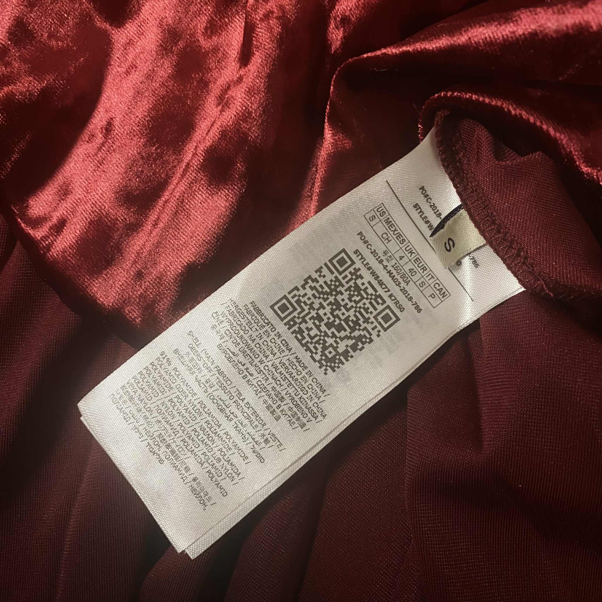 Robe en velours rouge style élégant avec décolleté plongeant et dos en V - Guess - S  - Vue 6 - 